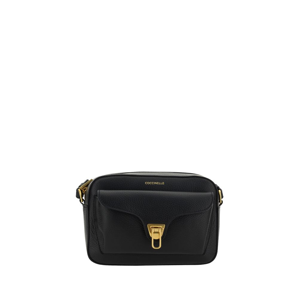 Coccinelle Black Calf Leather Bos Taurus Shoulder Bag | Regal Royce