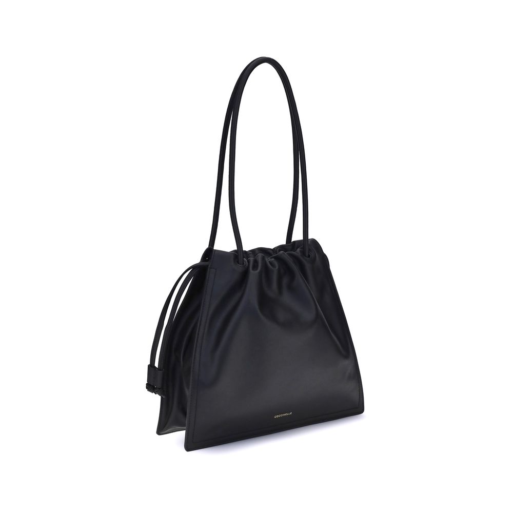 Coccinelle Black Calf Leather Bos Taurus Handbag | Regal Royce