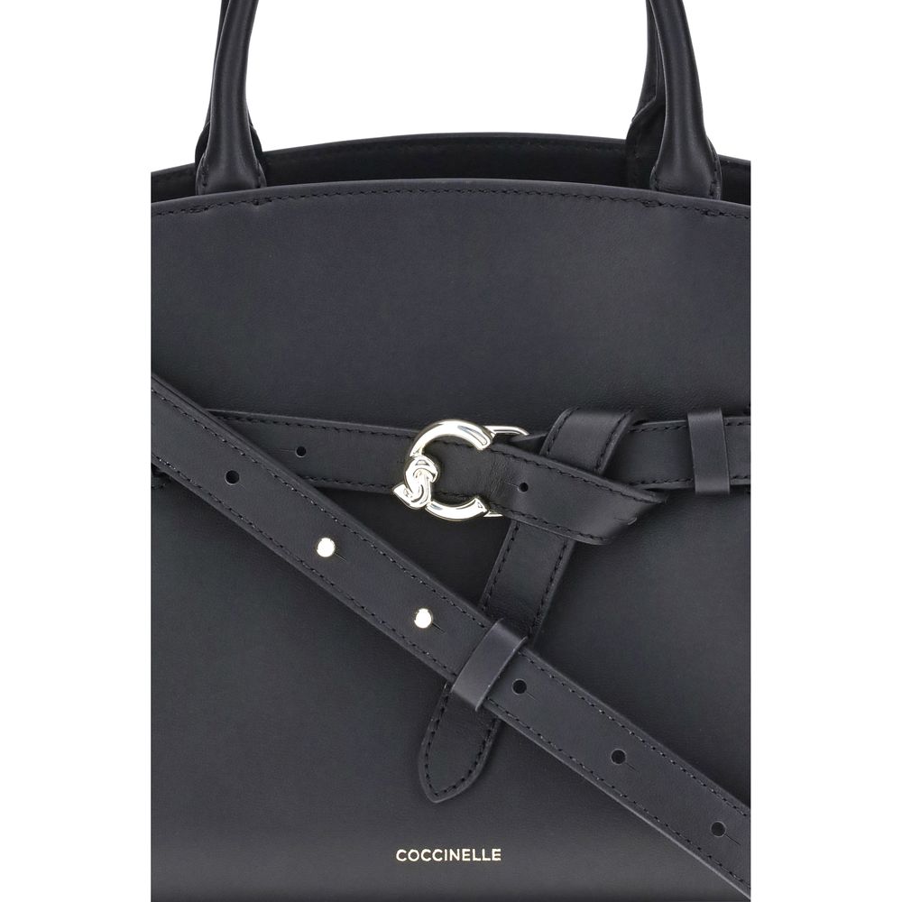 Coccinelle Black Calf Leather Bos Taurus Handbag | Regal Royce