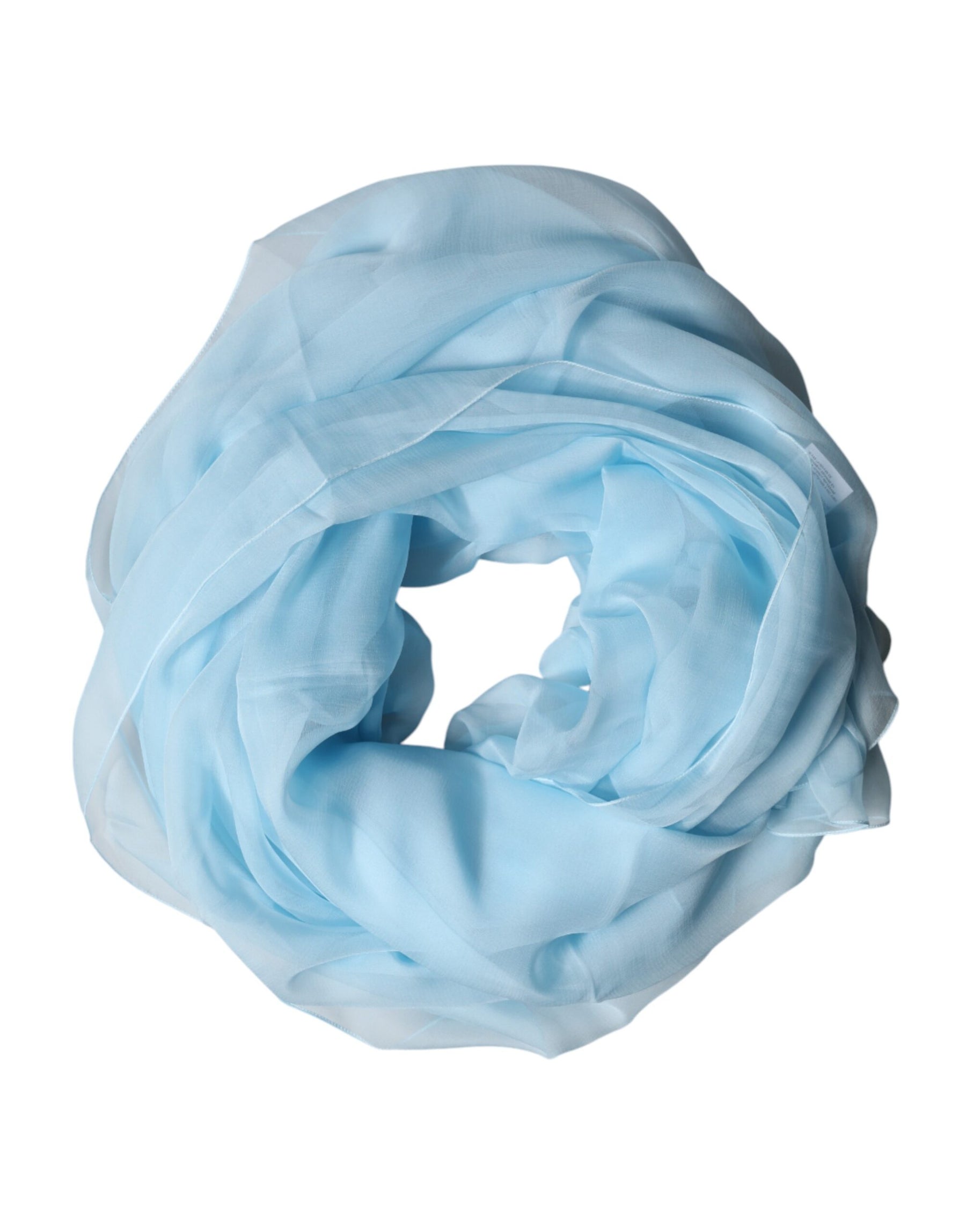 Dolce & Gabbana Light Blue Stole Silk Neck Wrap Shawl Scarf | Regal Royce