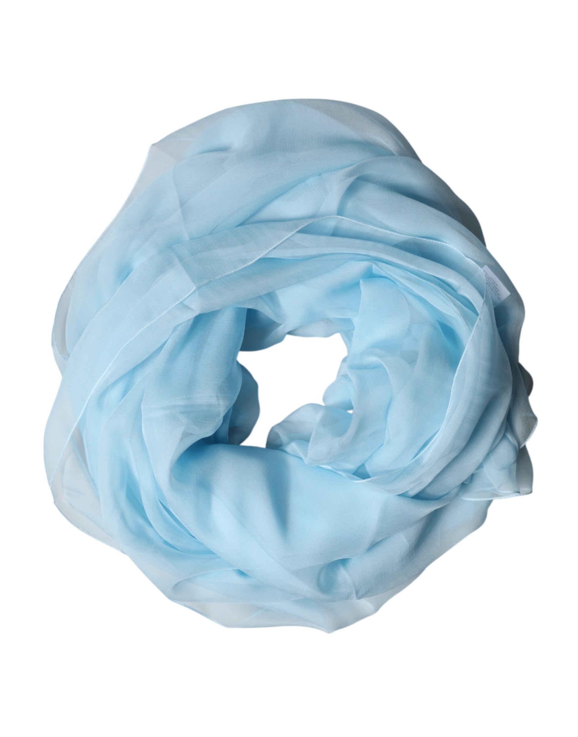 Dolce & Gabbana Light Blue Stole Silk Neck Wrap Shawl Scarf | Regal Royce