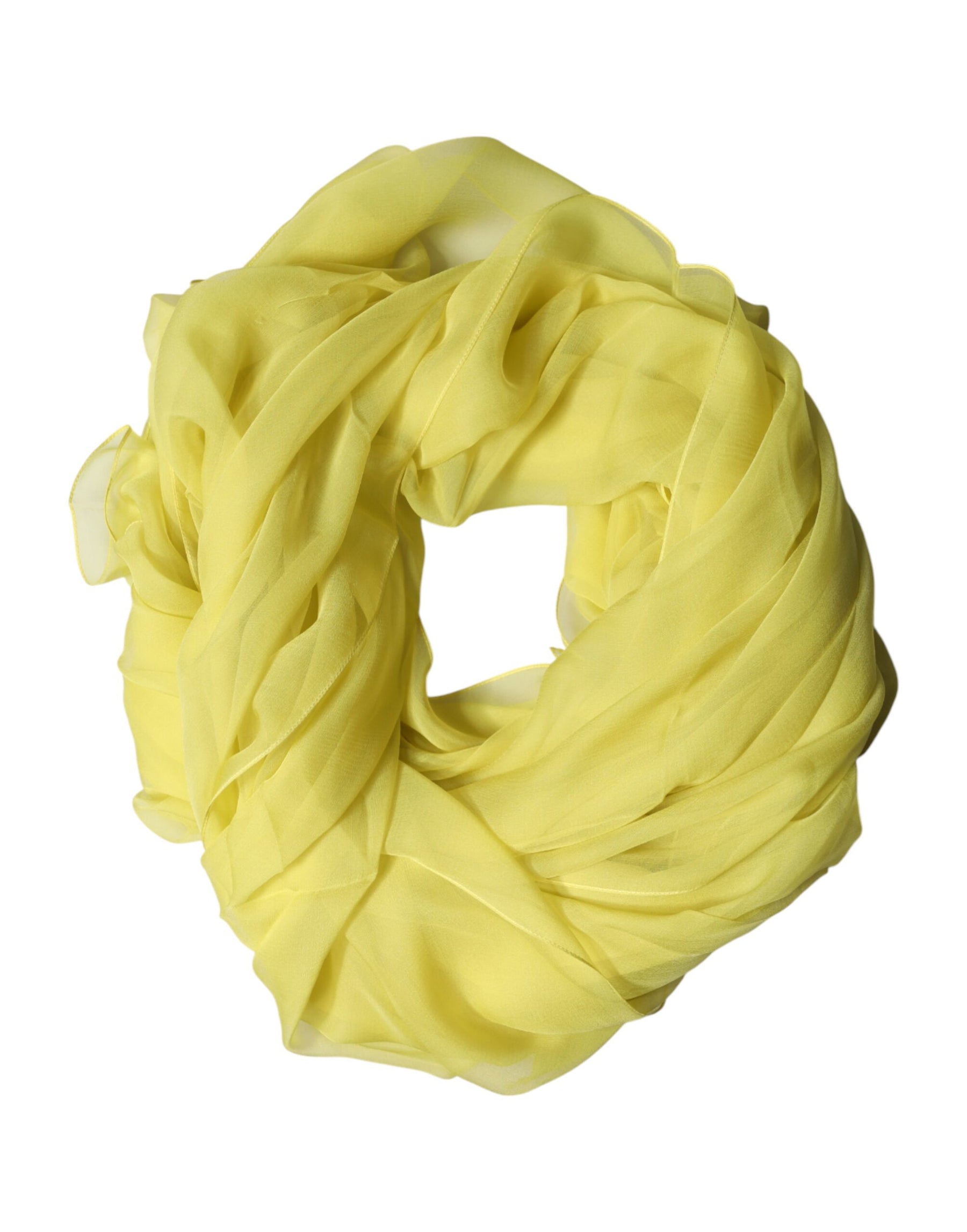 Dolce & Gabbana Yellow Stole Silk Neck Wrap Shawl Men  Scarf | Regal Royce
