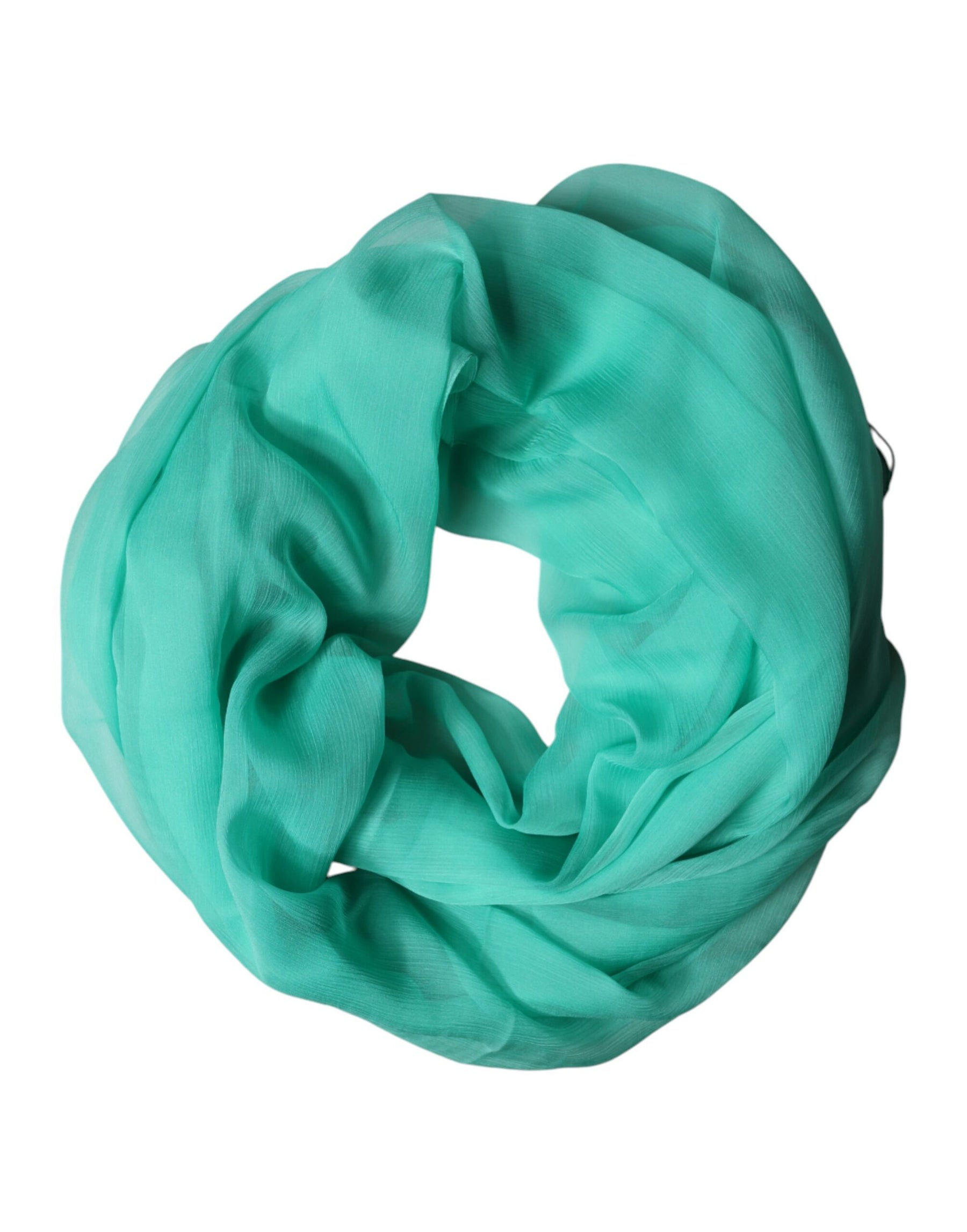Dolce & Gabbana Teal Stole Silk Neck Wrap Shawl Men Scarf | Regal Royce