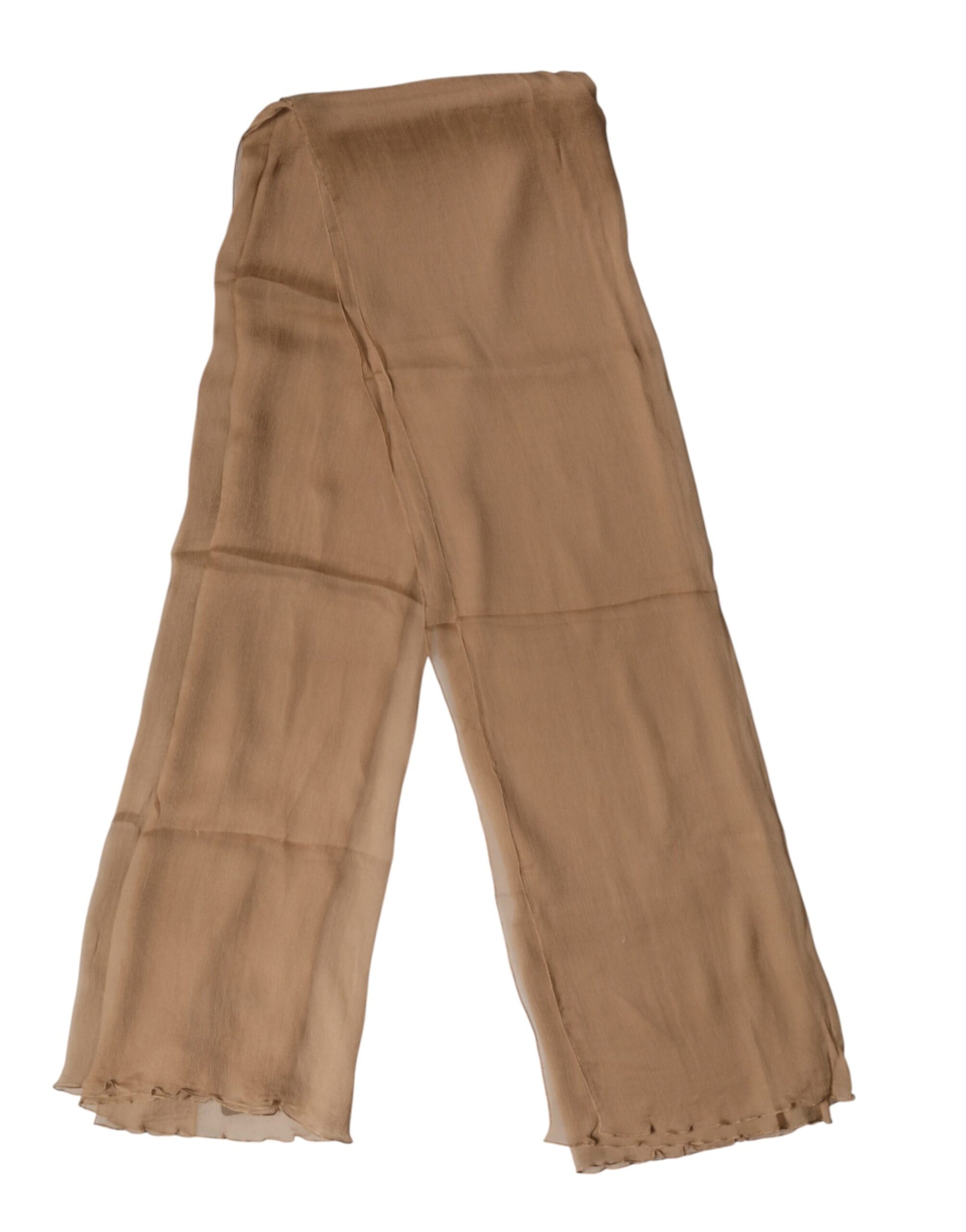 Dolce & Gabbana Brown Silk Stole Neck Wrap Shawl Men Scarf | Regal Royce