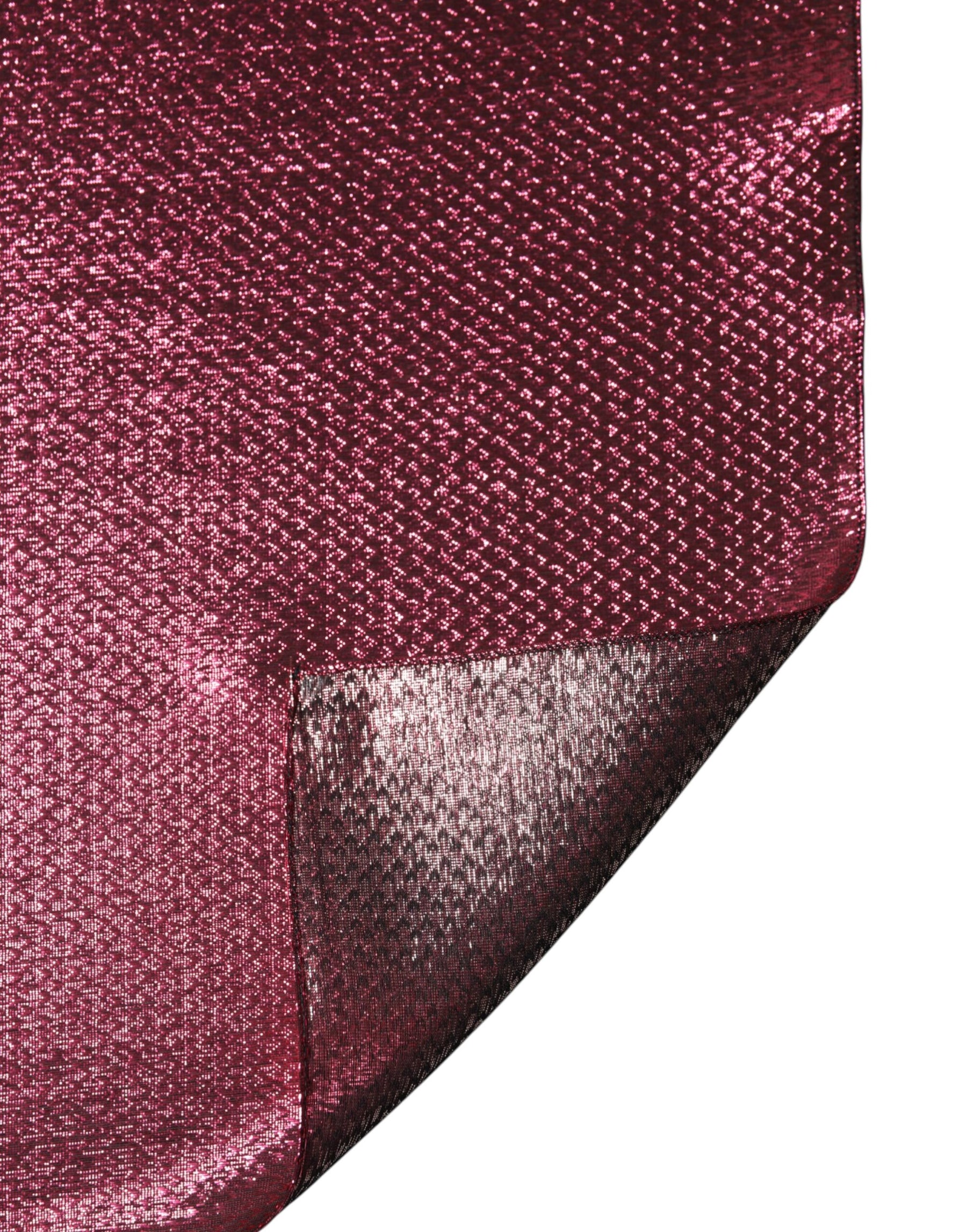 Dolce & Gabbana Metallic Pink Silk Square Foulard Scarf | Regal Royce
