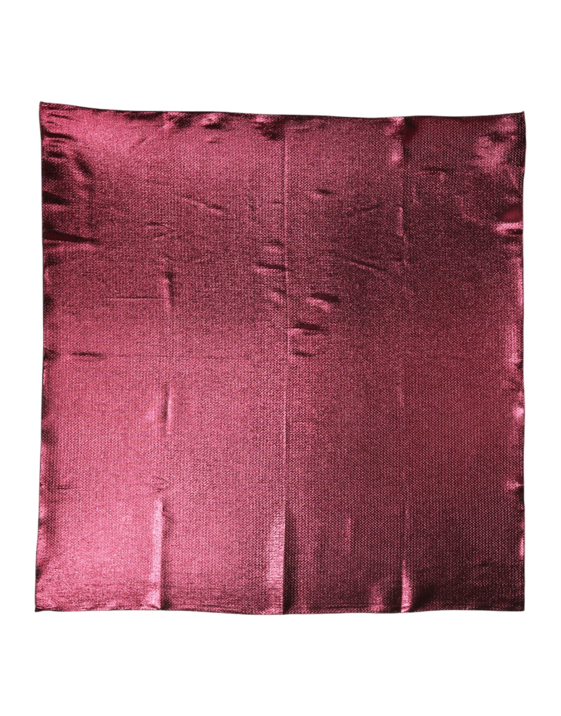 Dolce & Gabbana Metallic Pink Silk Square Foulard Scarf | Regal Royce