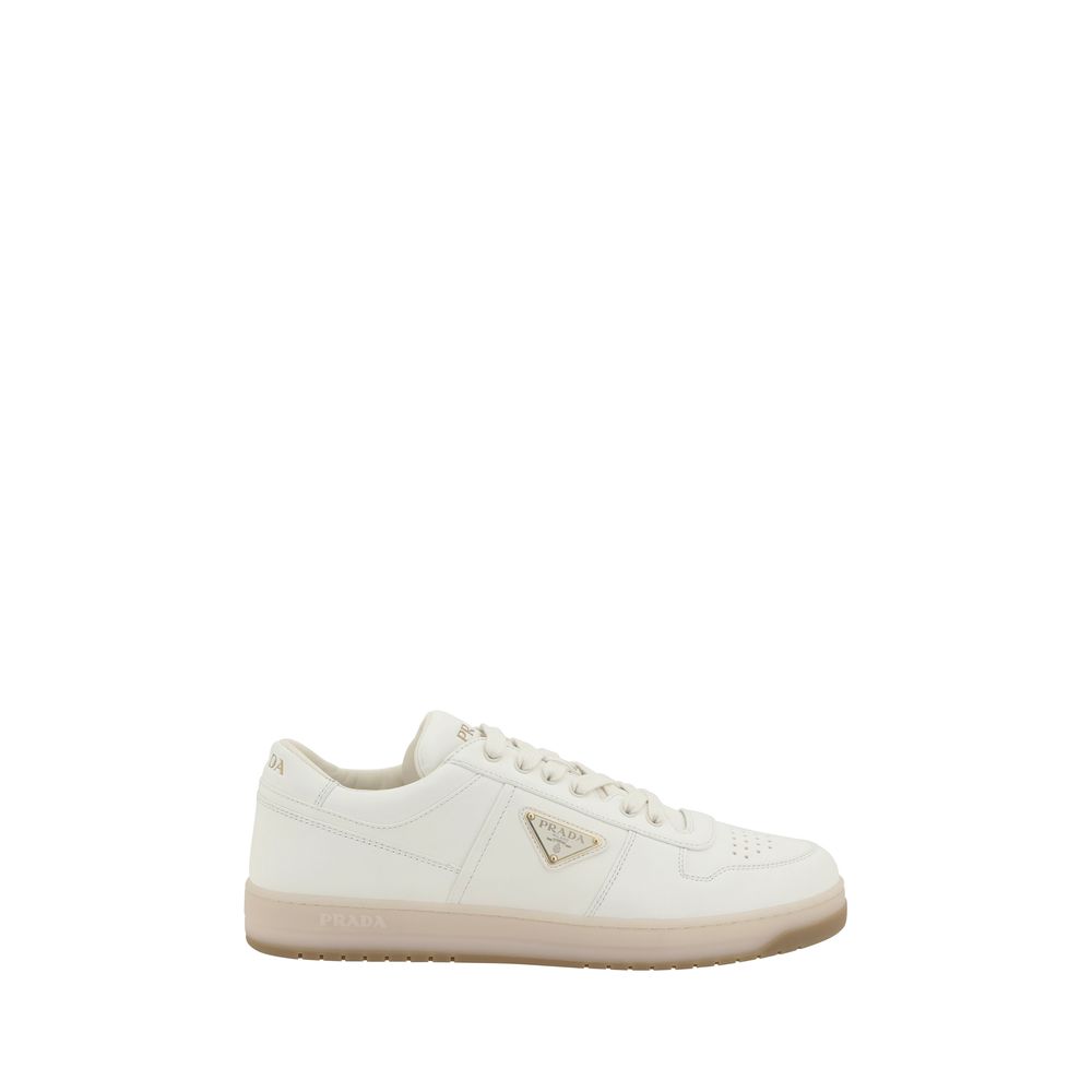 Prada White Calf Leather Bos Taurus Low Top Sneakers | Regal Royce