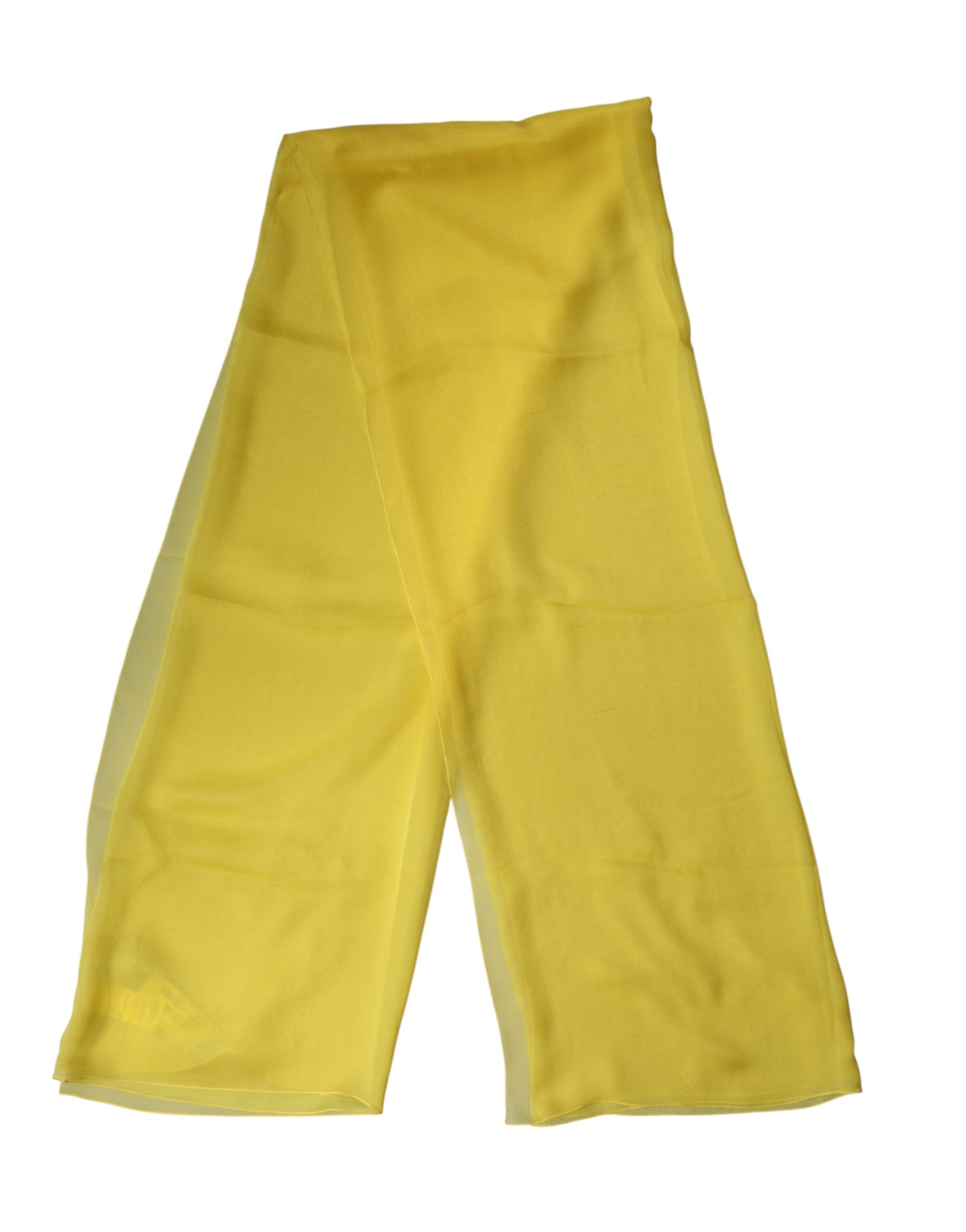 Dolce & Gabbana Yellow Silk Stole Neck Wrap Shawl Men 200cm x 130cm Scarf | Regal Royce