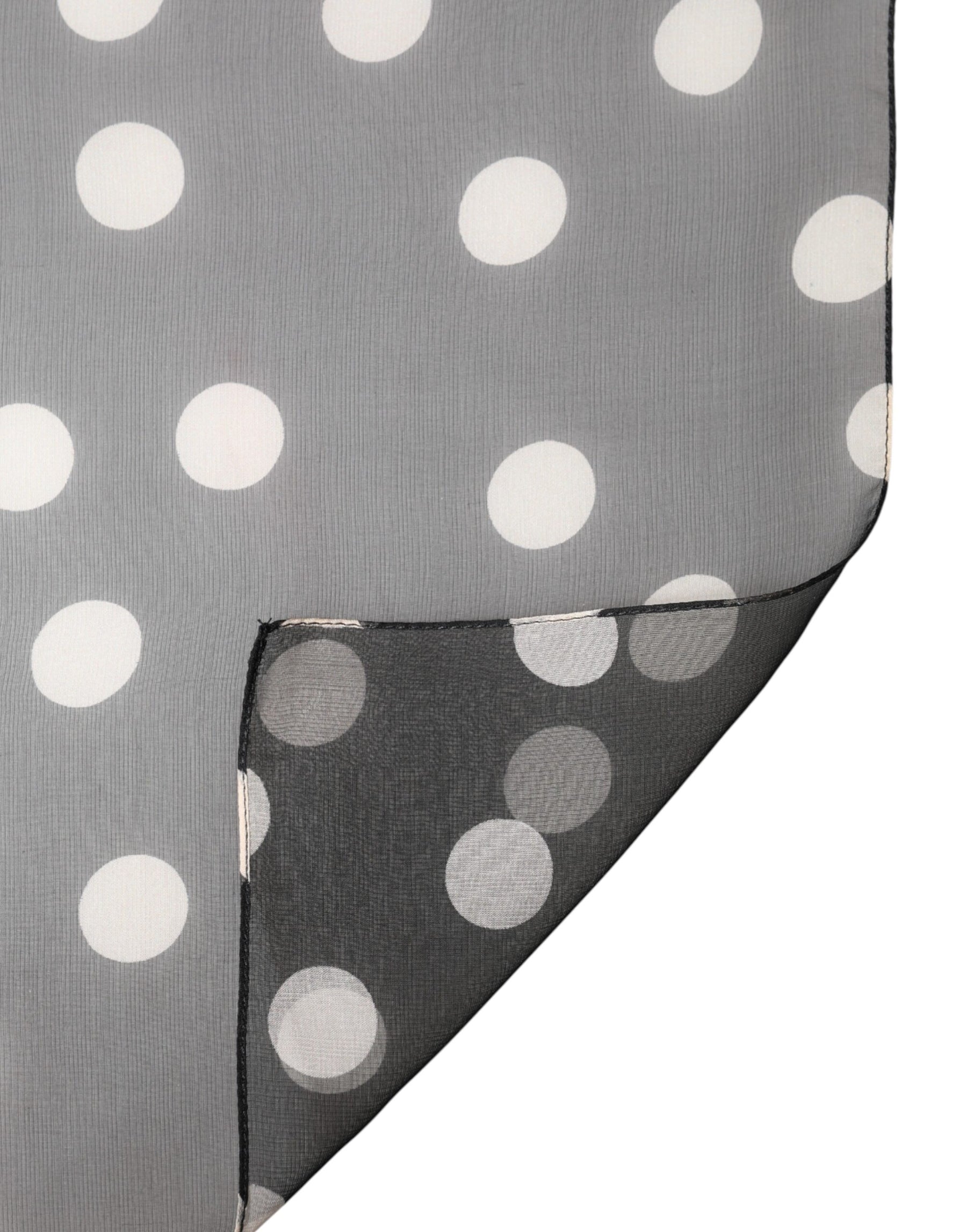 Dolce & Gabbana Black Polka Dot Silk Neck Wrap Shawl 205cm x 137cm Scarf | Regal Royce