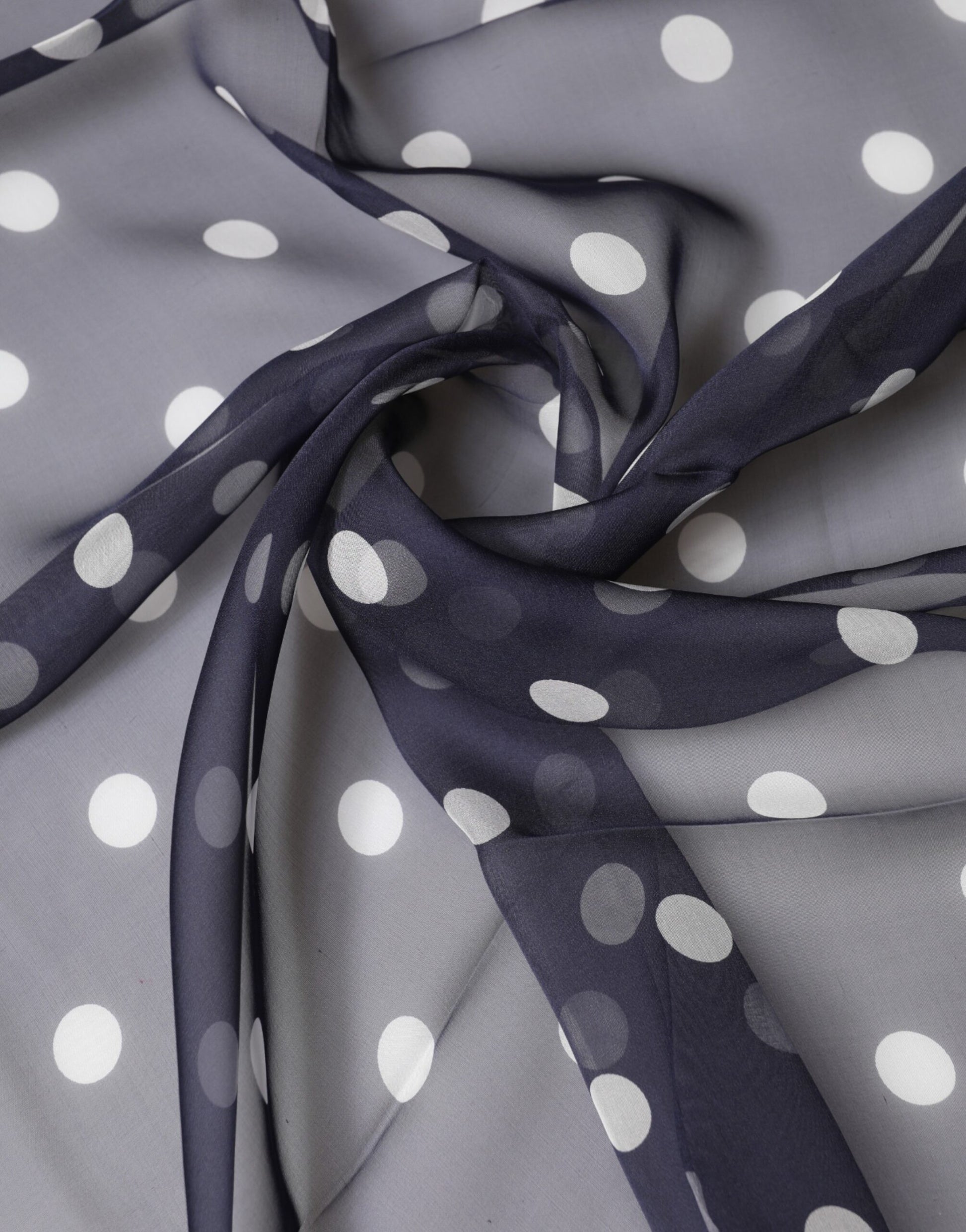 Dolce & Gabbana Blue Polka Dot Silk Square Foulard 91.5cm x 89.5cm Scarf | Regal Royce