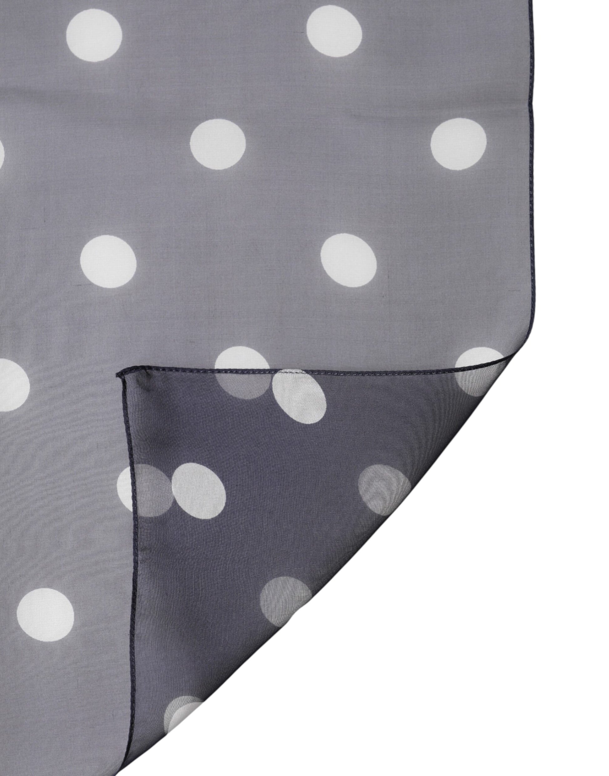 Dolce & Gabbana Blue Polka Dot Silk Square Foulard 91.5cm x 89.5cm Scarf | Regal Royce