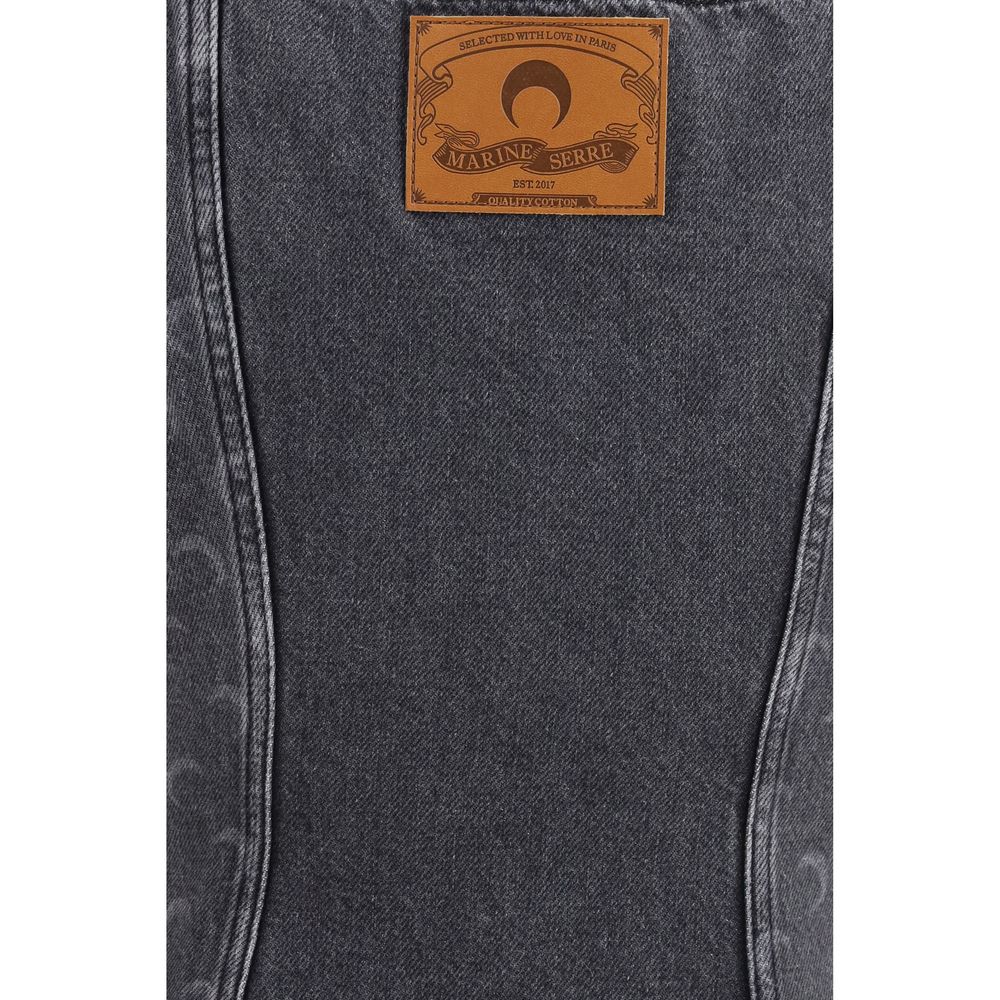 Marine Serre Gray Cotton Casual Dress | Regal Royce