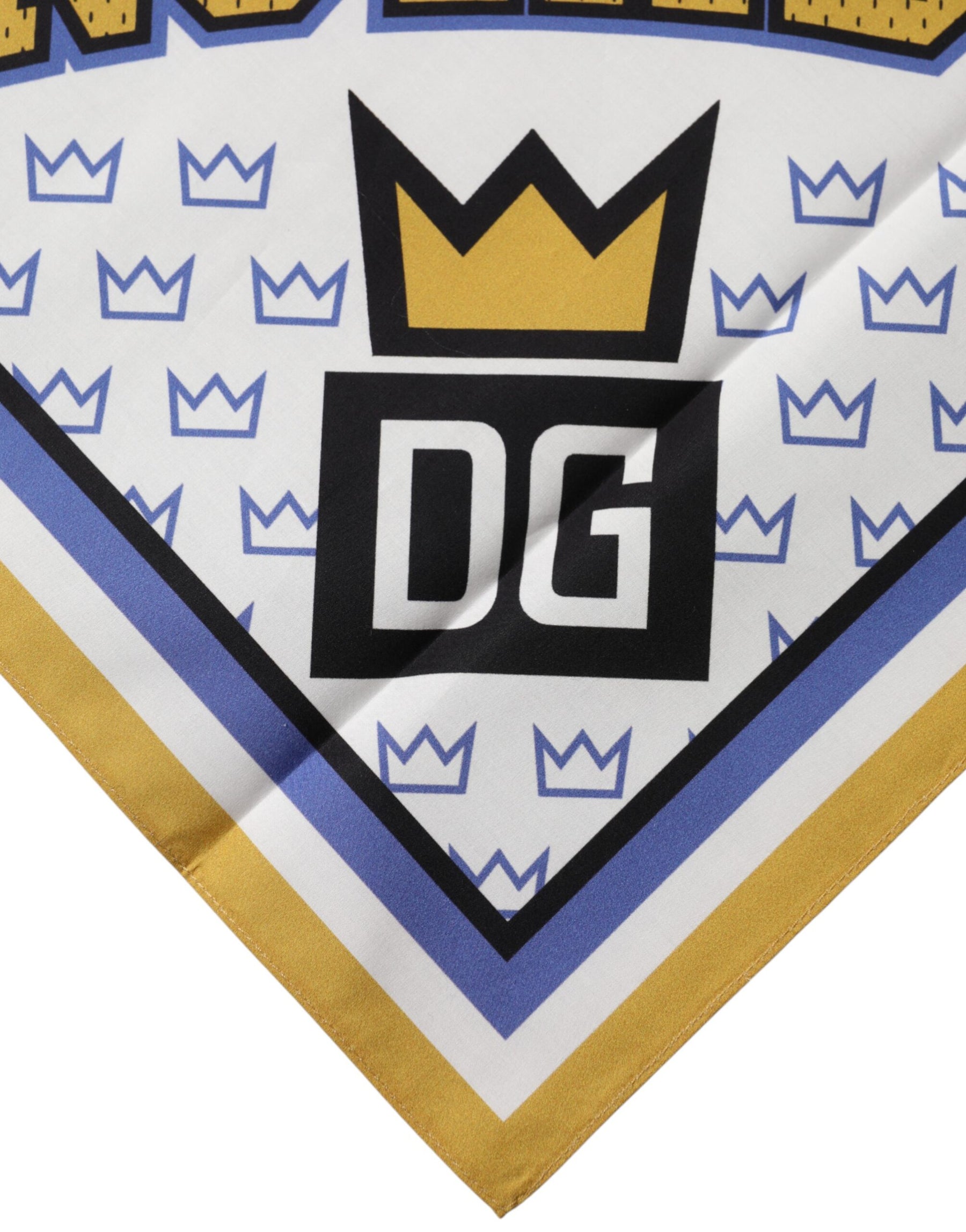Dolce & Gabbana Multicolor DG Royals Square Foulard Men 50cm x 50cm Scarf | Regal Royce
