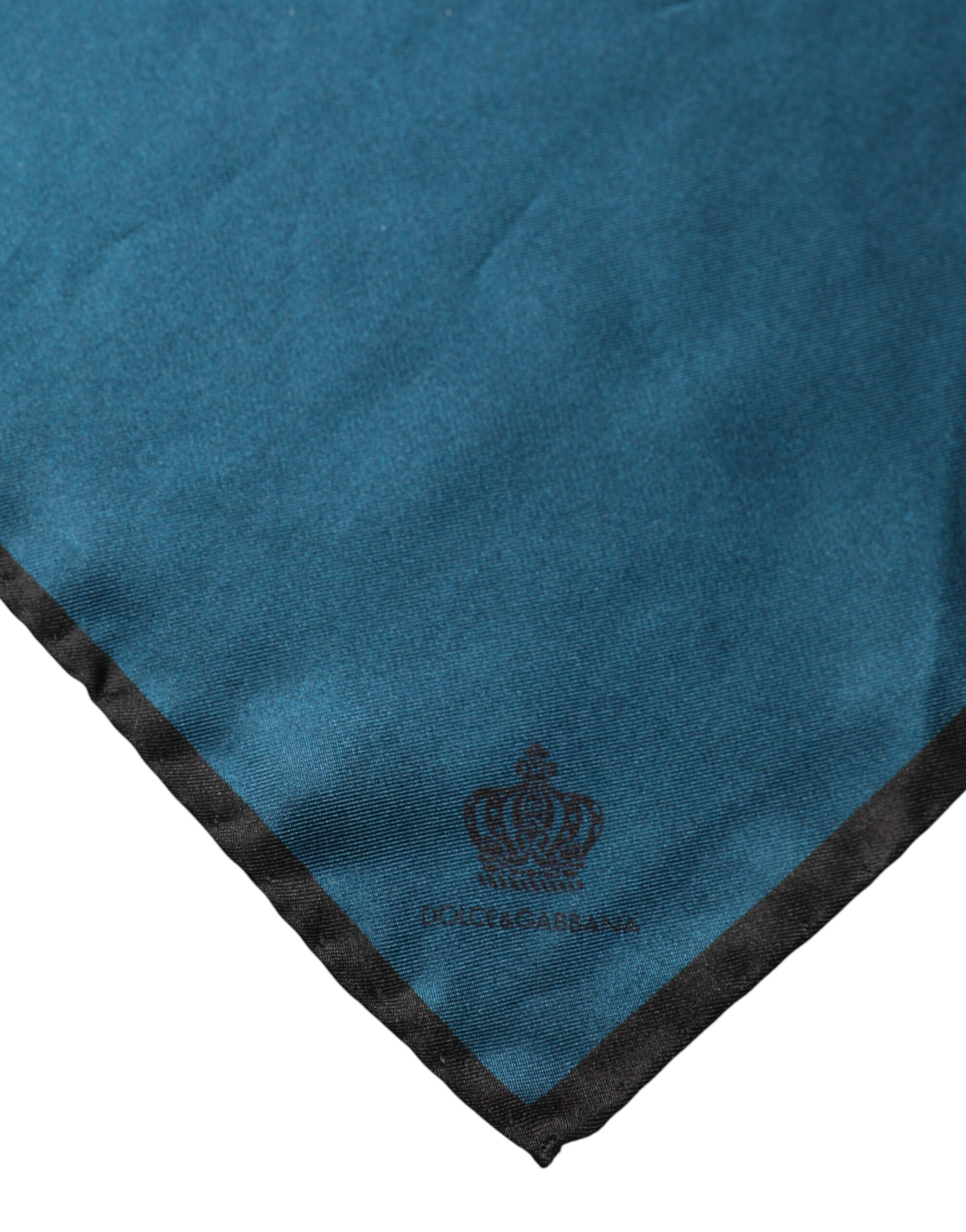 Dolce & Gabbana Blue Silk Square Pocket Handkerchief Scarf | Regal Royce