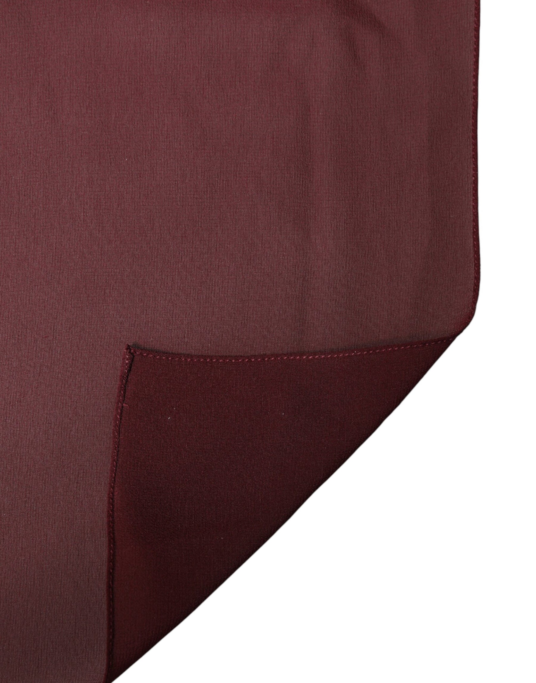 Dolce & Gabbana Maroon Silk Stole Neck Wrap Shawl Men 200cm x 130cm  Scarf | Regal Royce