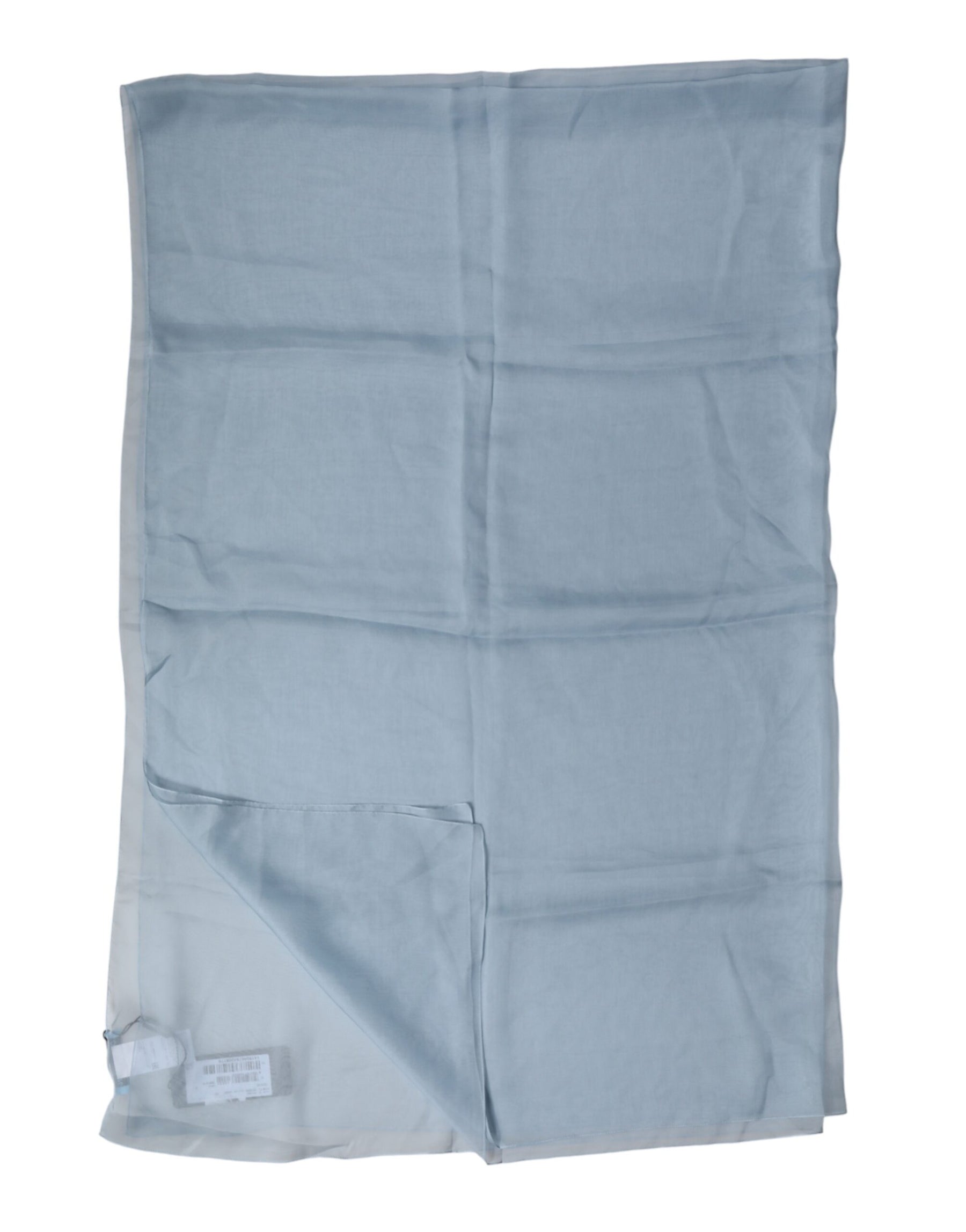 Dolce & Gabbana Light Blue Silk Stole Neck Wrap Shawl 200cm x 130cm Scarf | Regal Royce