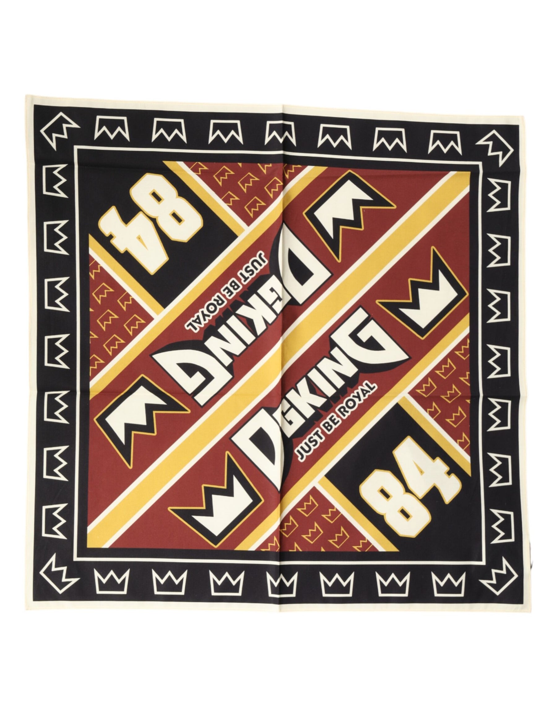 Dolce & Gabbana Multicolor DG King Square Foulard Men 50.5cm x 50cm Scarf | Regal Royce