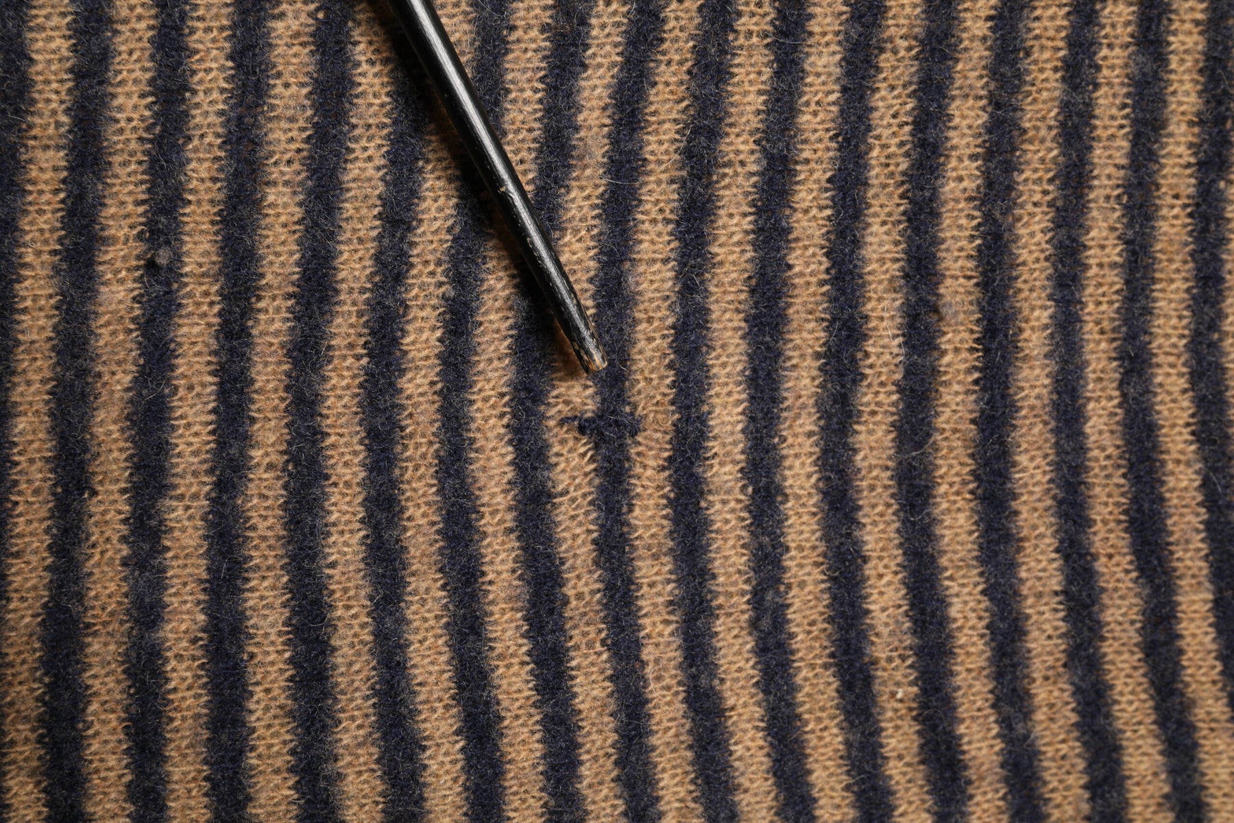 Daniele Alessandrini Brown Black Stripes Wool Crew Neck Pullover Sweater | Regal Royce