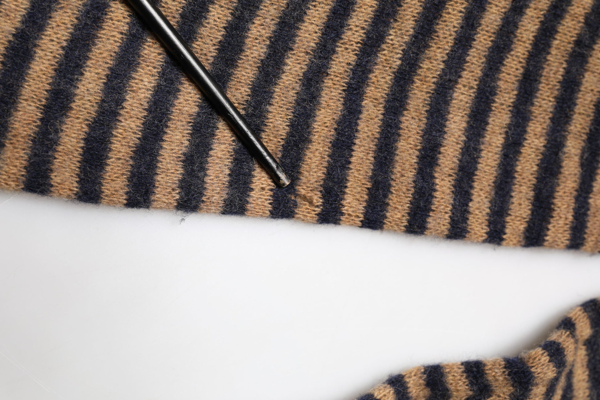 Daniele Alessandrini Brown Black Stripes Wool Crew Neck Pullover Sweater | Regal Royce