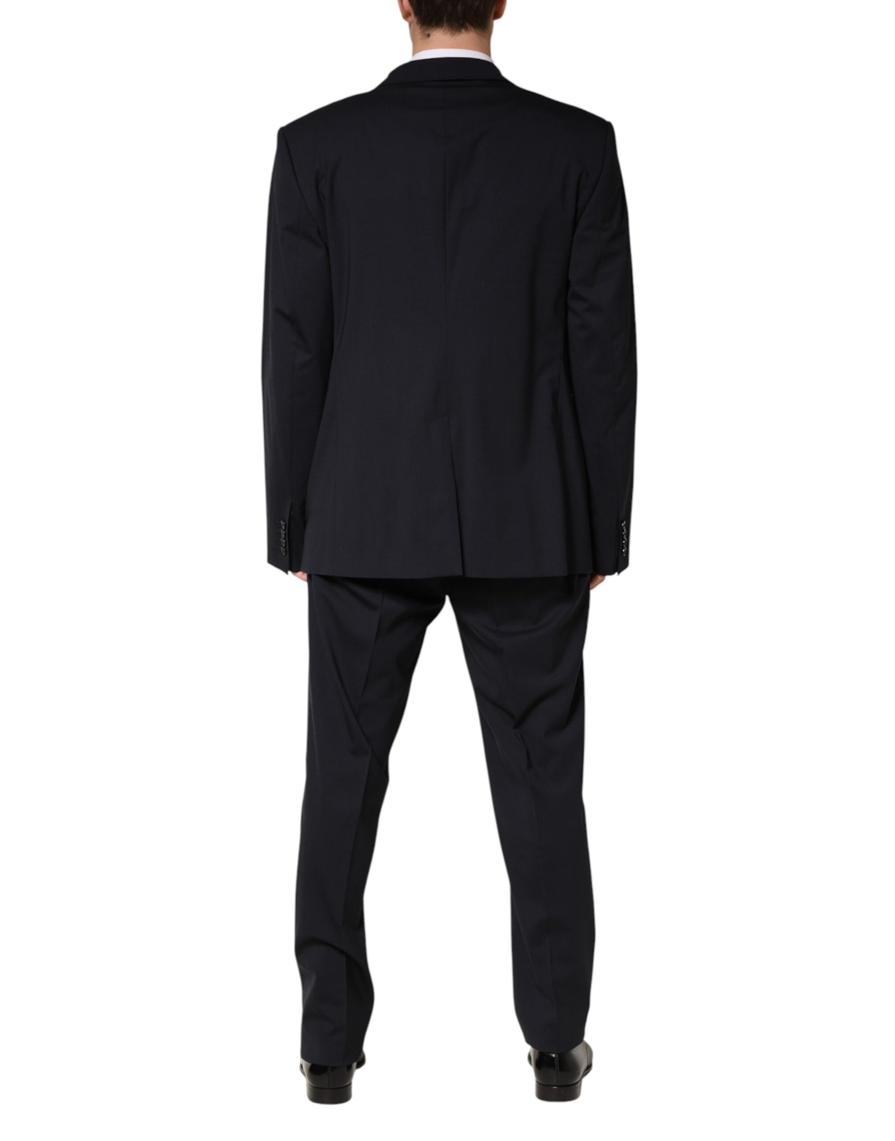 Dolce & Gabbana Blue Wool Double Breasted 2 Piece Men Suit | Regal Royce