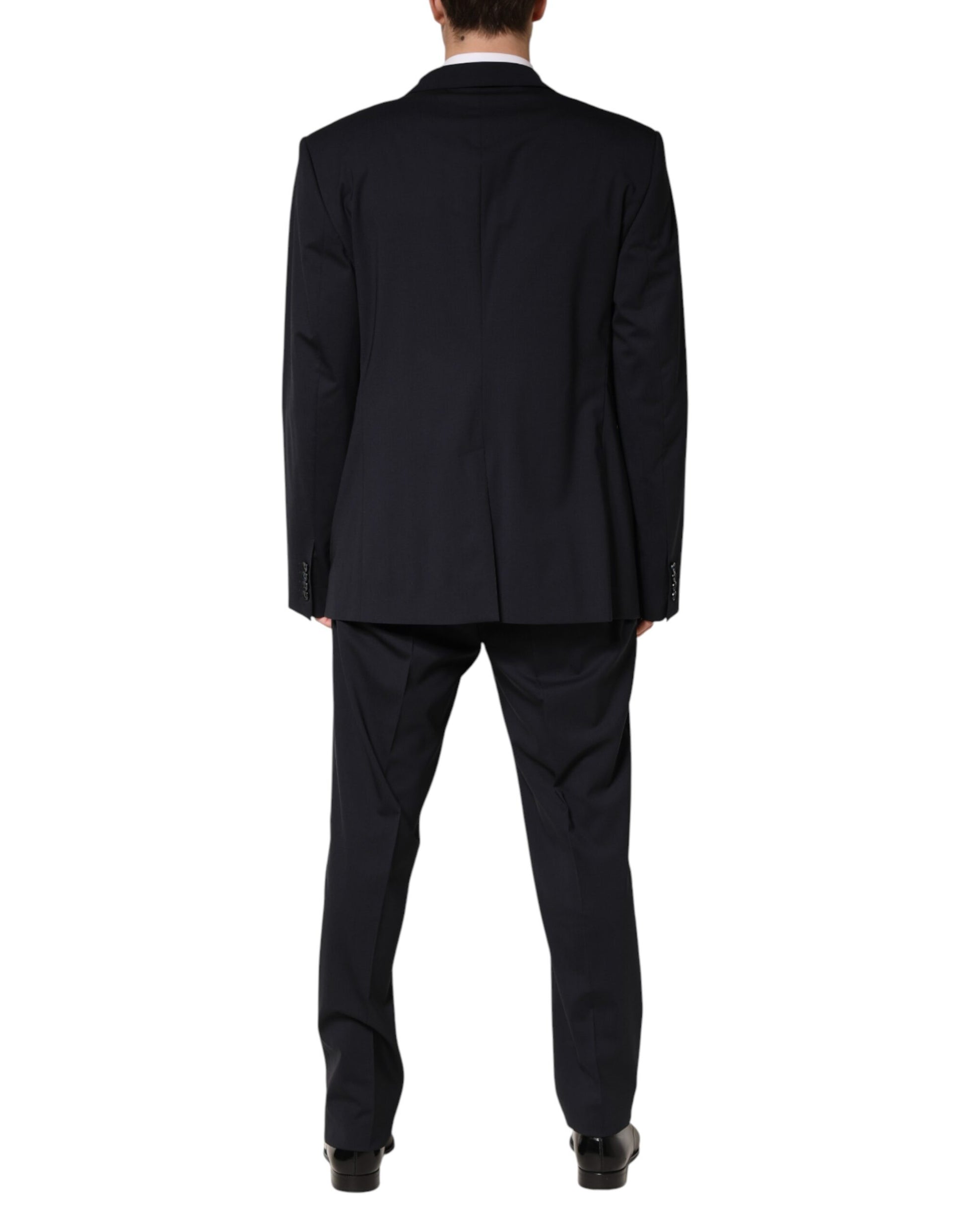 Dolce & Gabbana Blue Wool Double Breasted 2 Piece Men Suit | Regal Royce