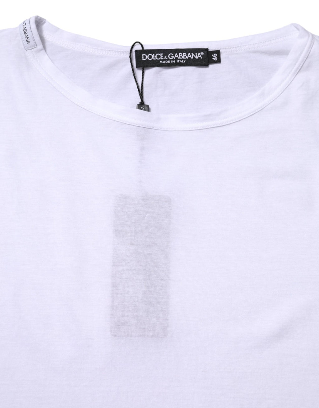Dolce & Gabbana White Cotton Crew Neck Short Sleeves T-shirt