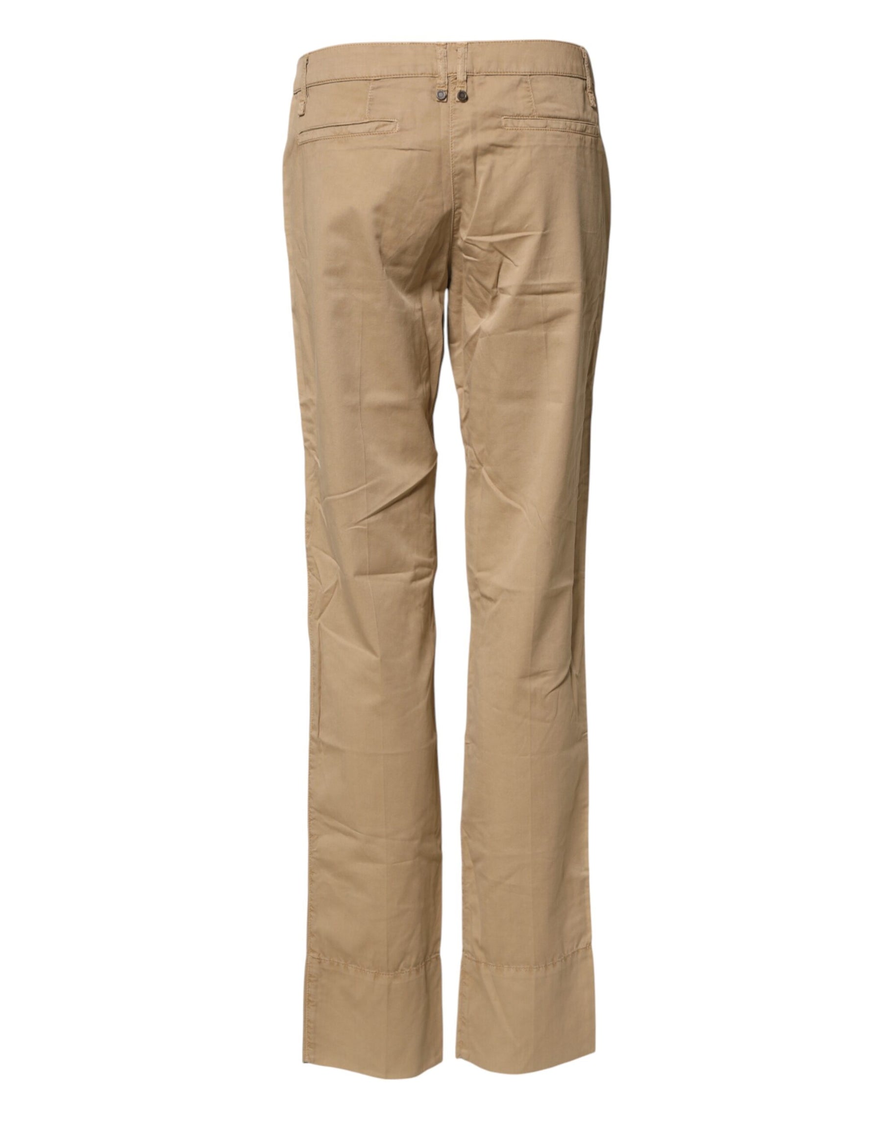 PLEIN SUD Beige Straight Cotton Stretch Chino Pants | Regal Royce