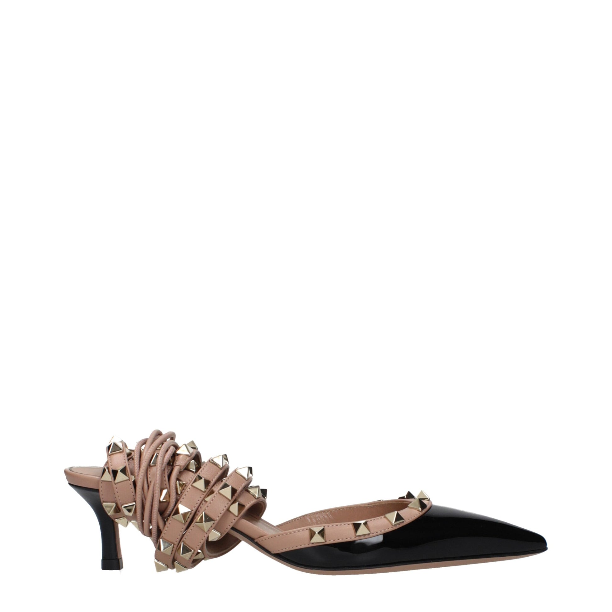 Valentino Garavani Black Leather Strap-On Sandals | Regal Royce