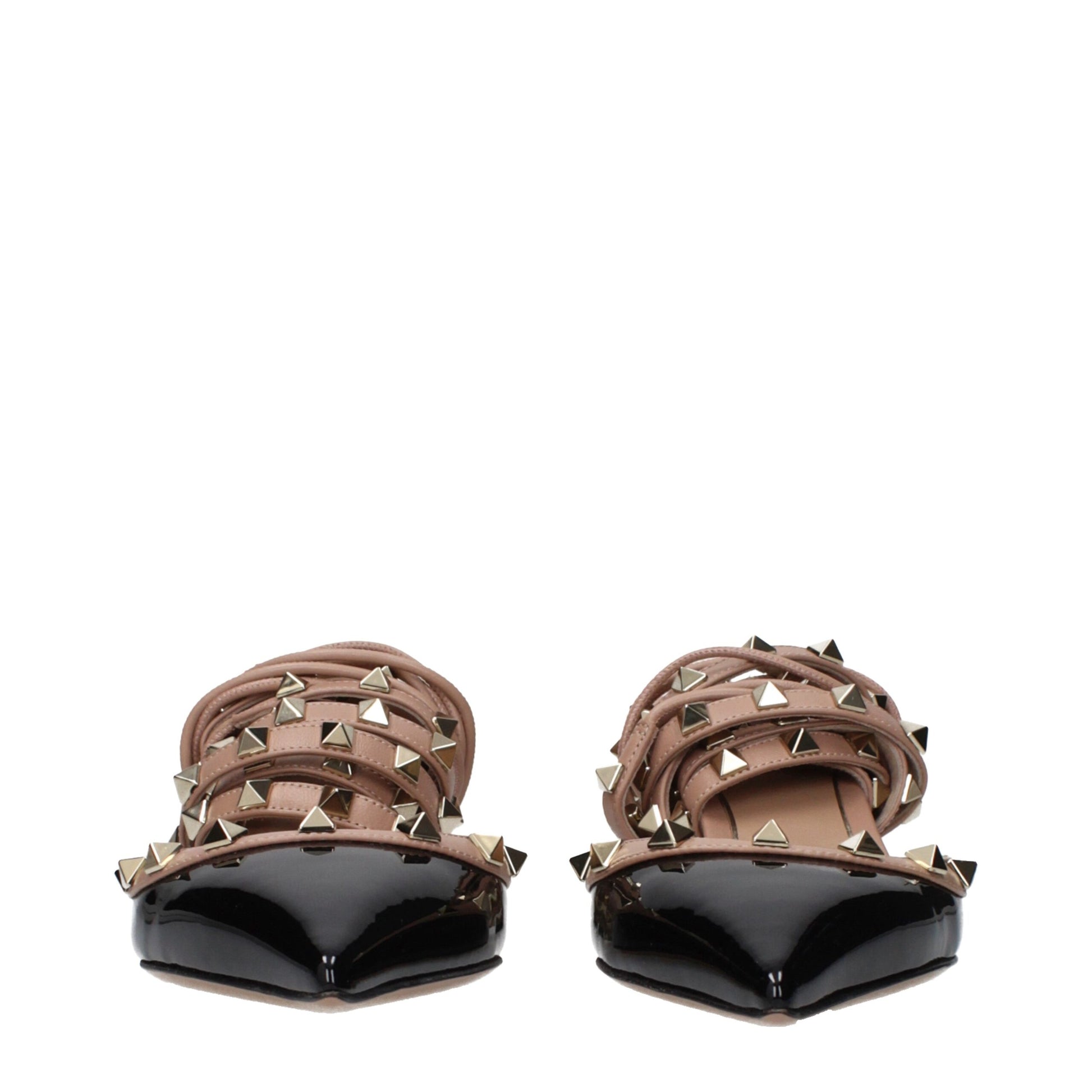 Valentino Garavani Black Leather Strap-On Sandals | Regal Royce