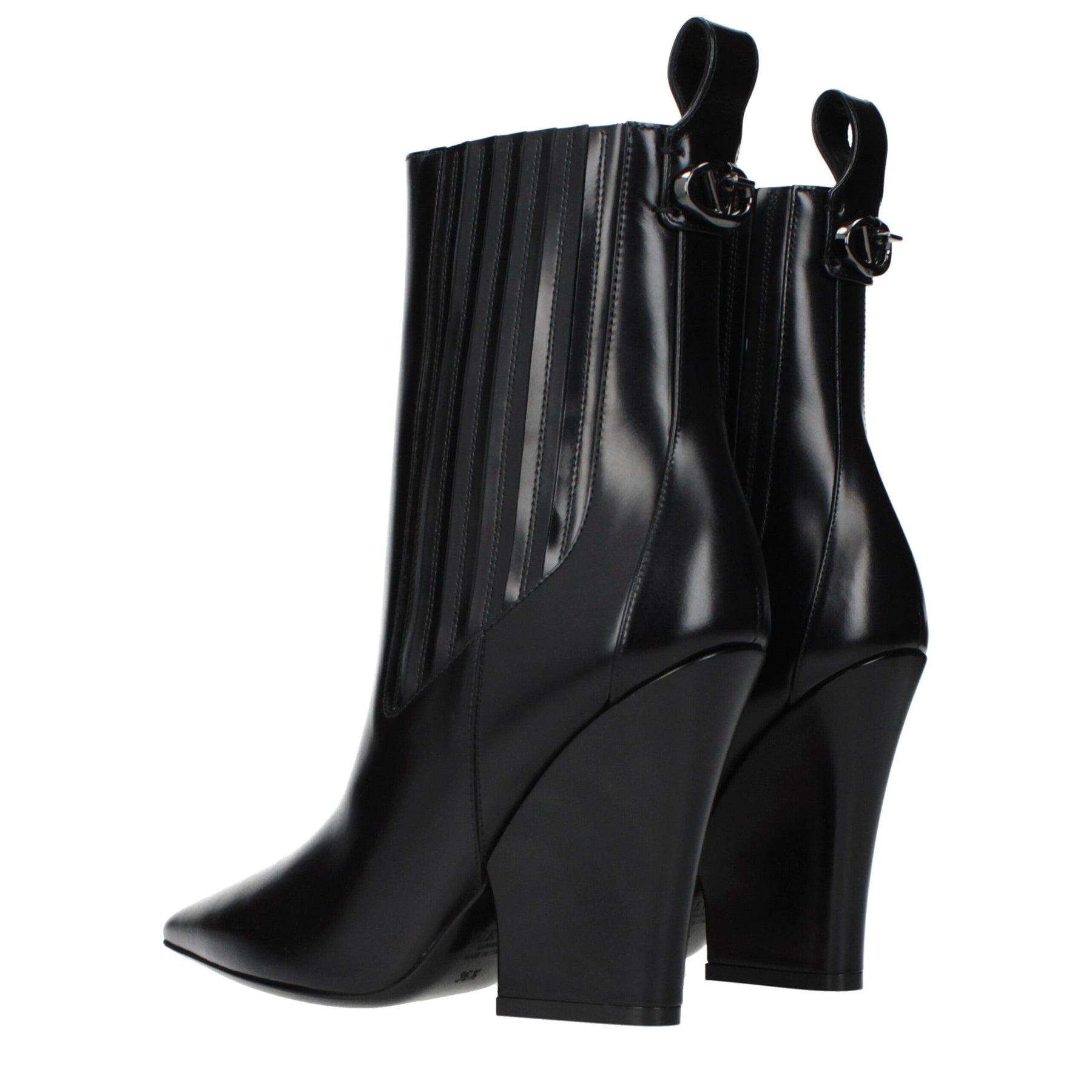 Valentino Garavani Black Leather Ankle Boots | Regal Royce