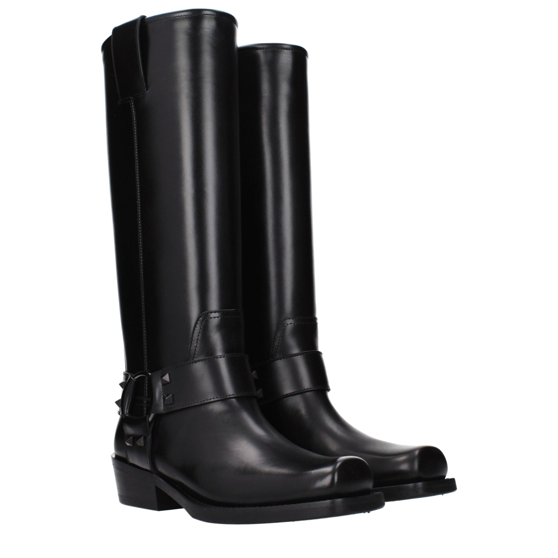 Valentino Garavani Black Leather Boots | Regal Royce