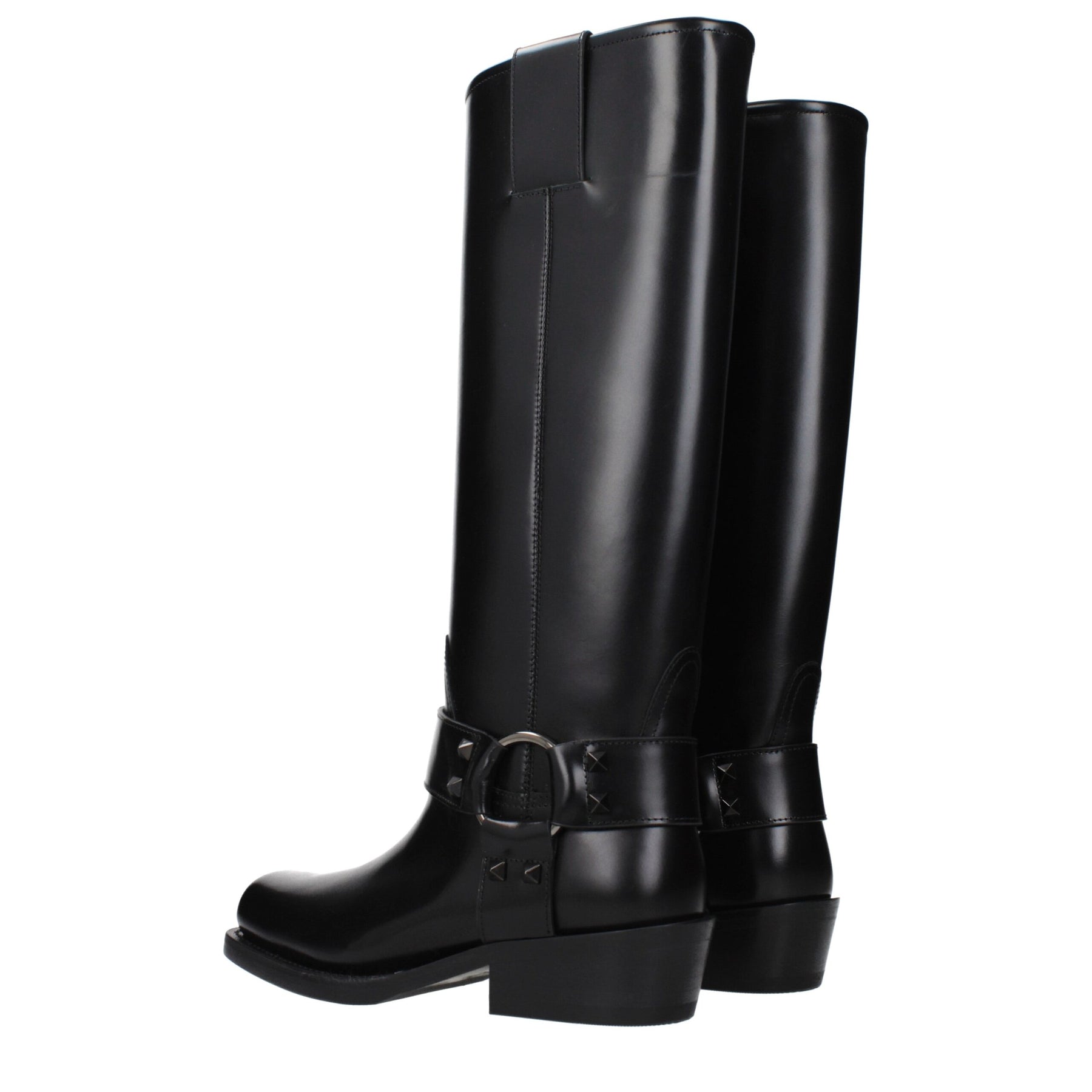 Valentino Garavani Black Leather Boots | Regal Royce