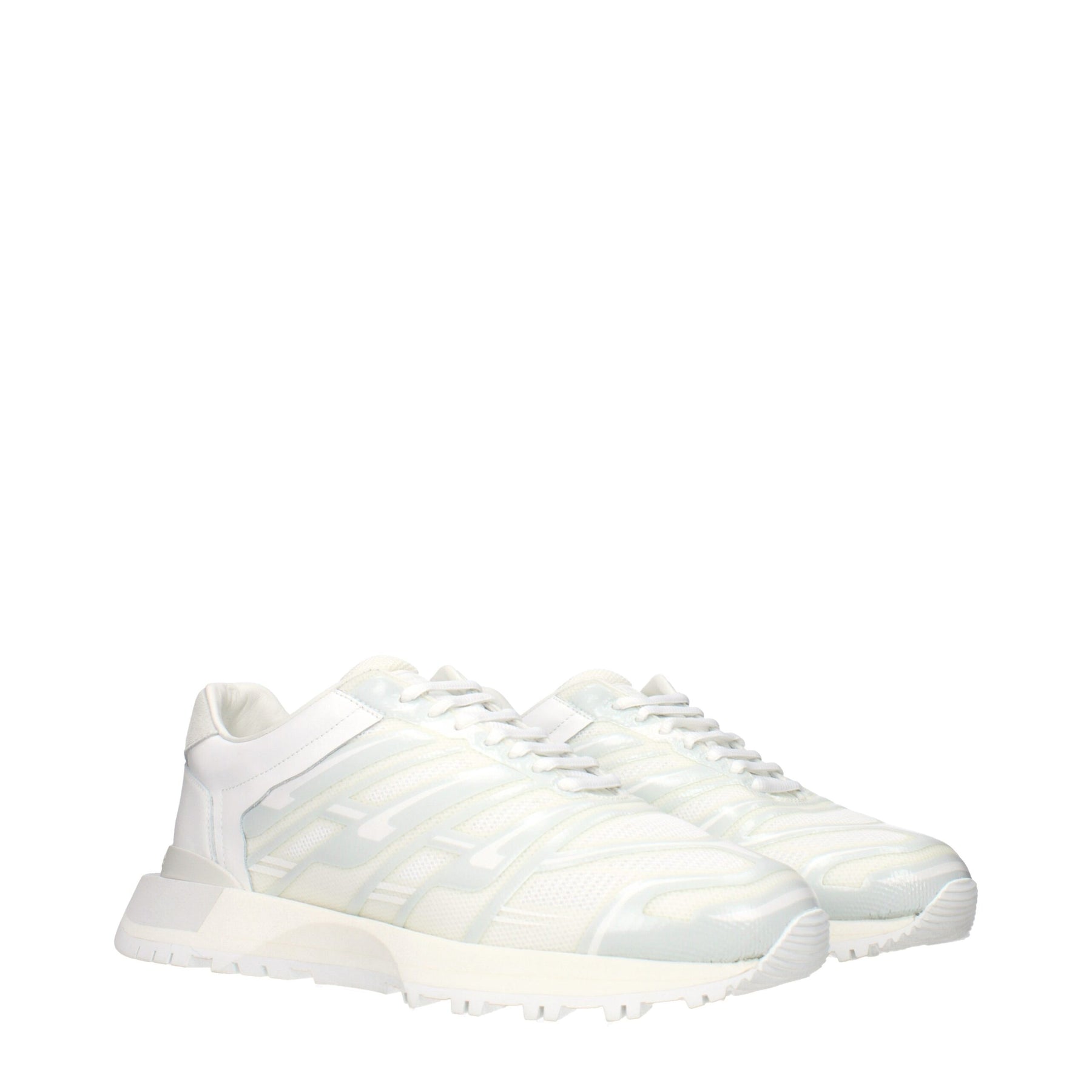 Maison Margiela White Fabric Athletic Sneakers | Regal Royce