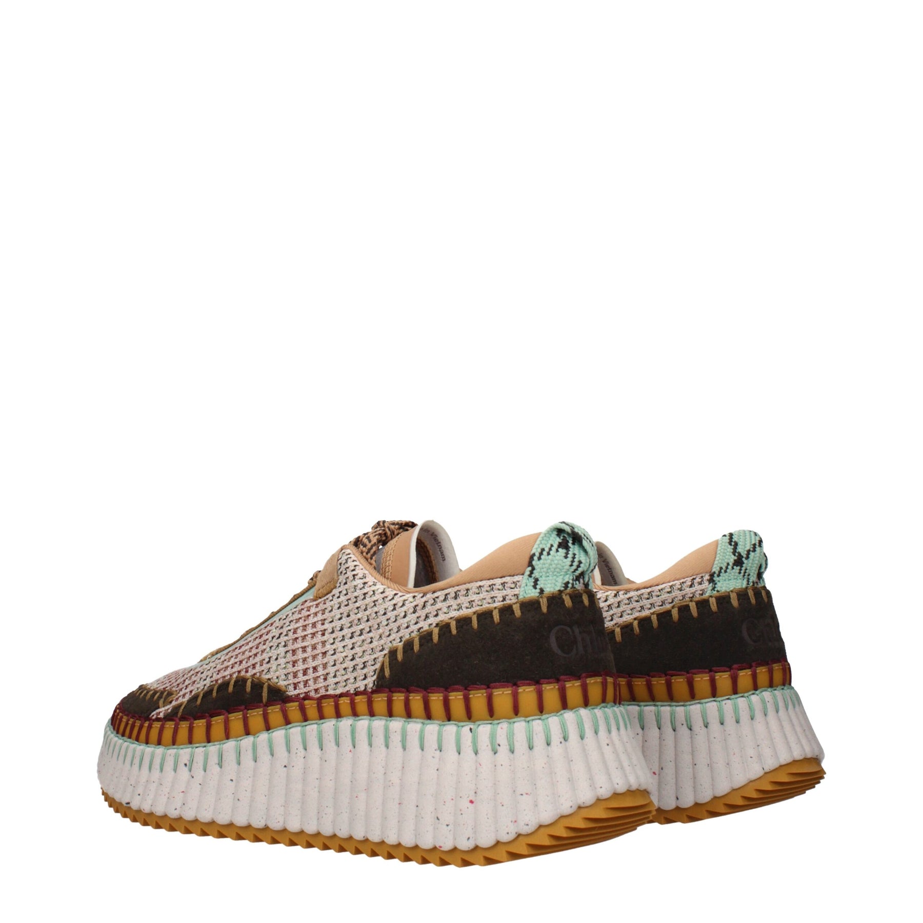 Chloé Multicolor Fabric Chunky Sneakers | Regal Royce