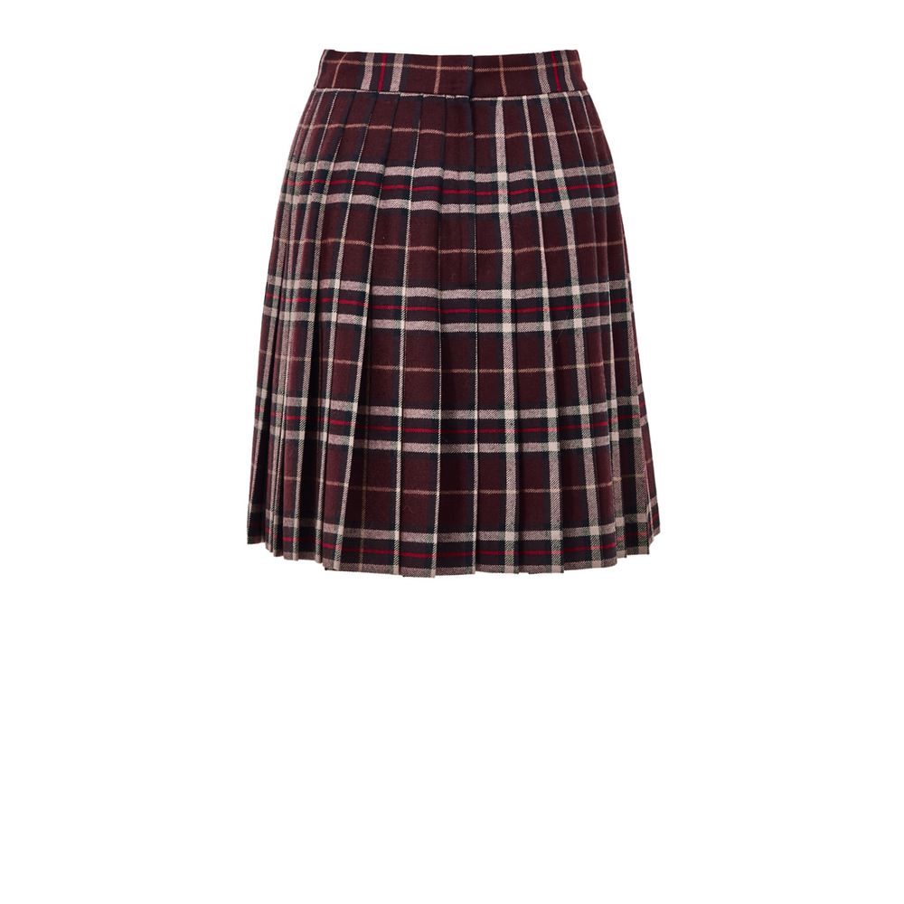 Dolce & Gabbana Bordeaux Wool Mini Skirt | Regal Royce
