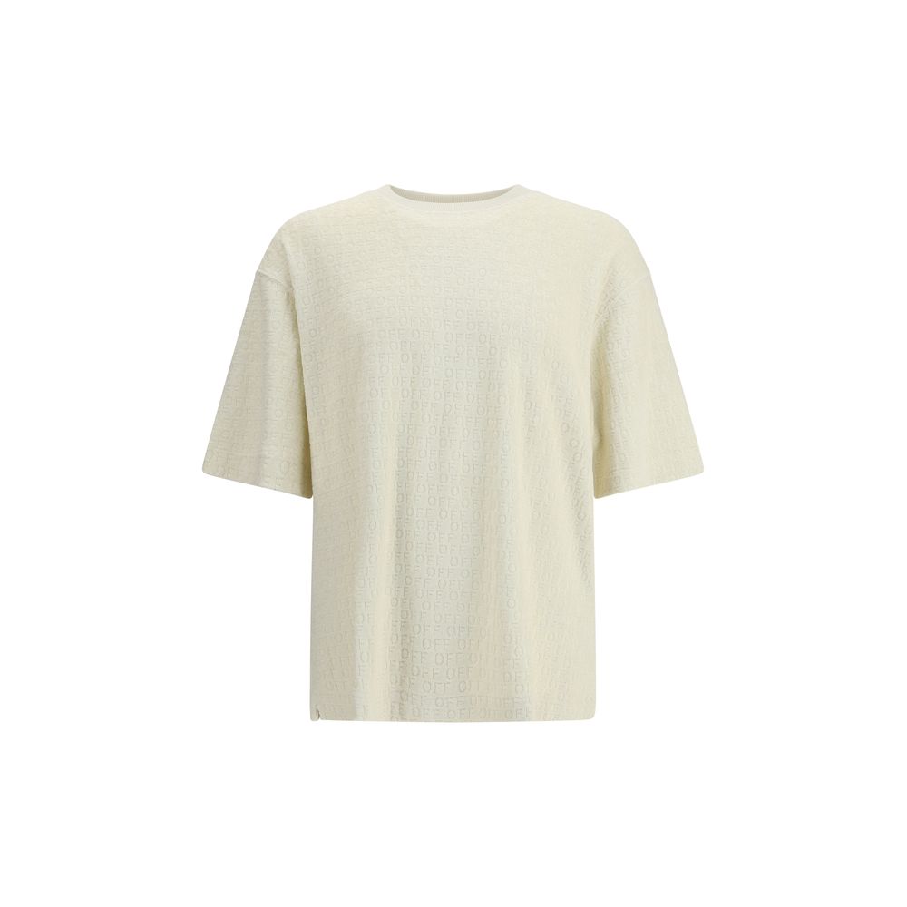 Off-White Cream Cotton T-Shirt | Regal Royce