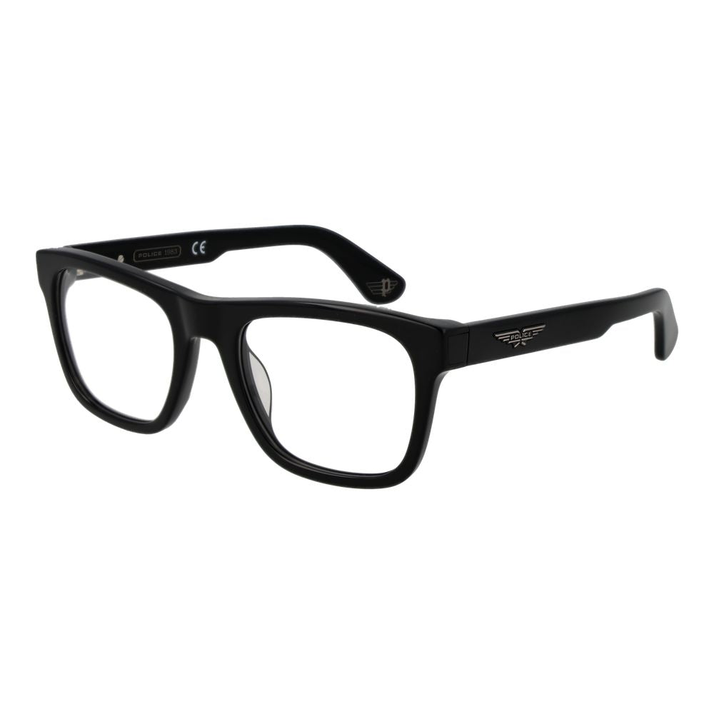 Police Black Cellulose Acetate Glasses (Frames) | Regal Royce