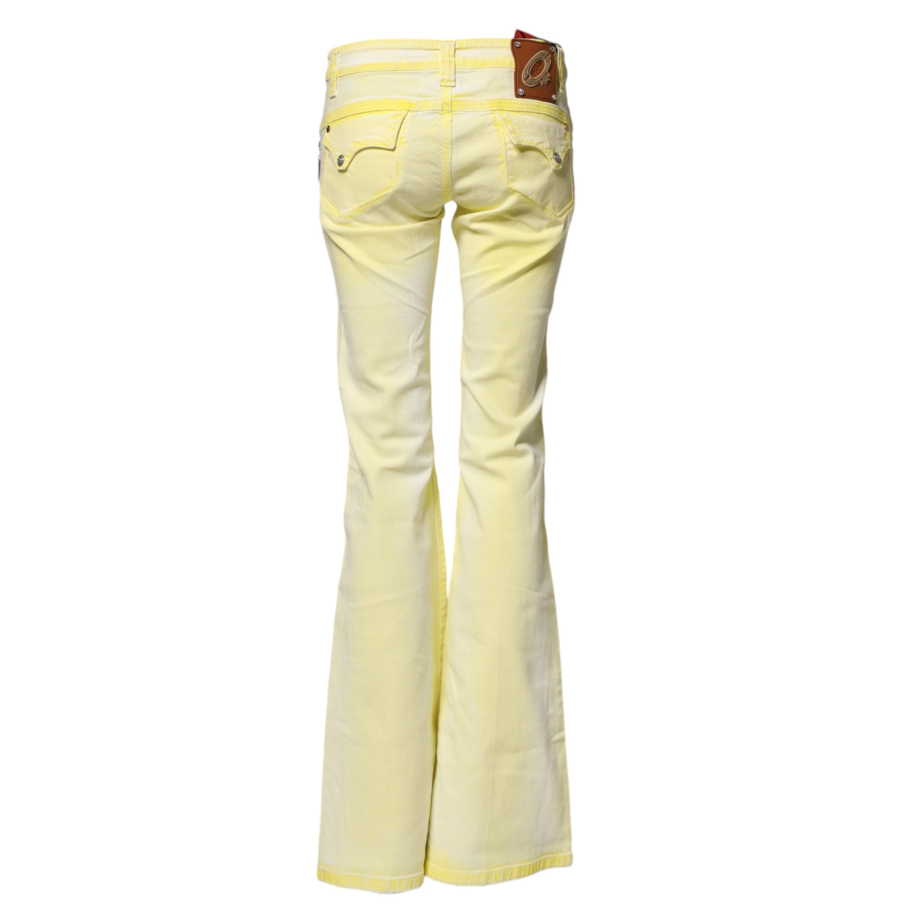 S.O.S Yellow Cotton Bootcut Low Waist Denim Trouser Jeans | Regal Royce