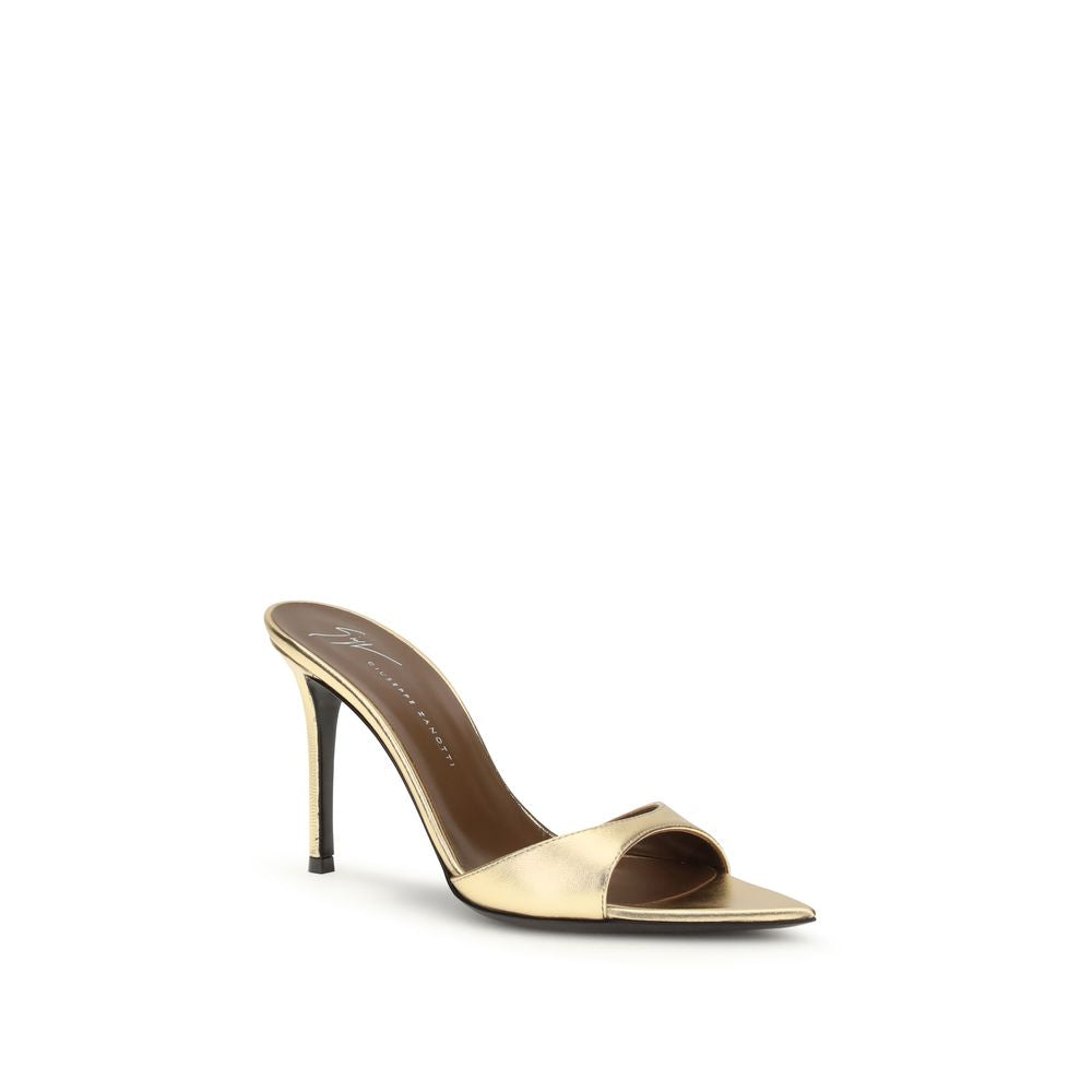 Giuseppe Zanotti Gold Leather Stiletto Heel Sandals | Regal Royce