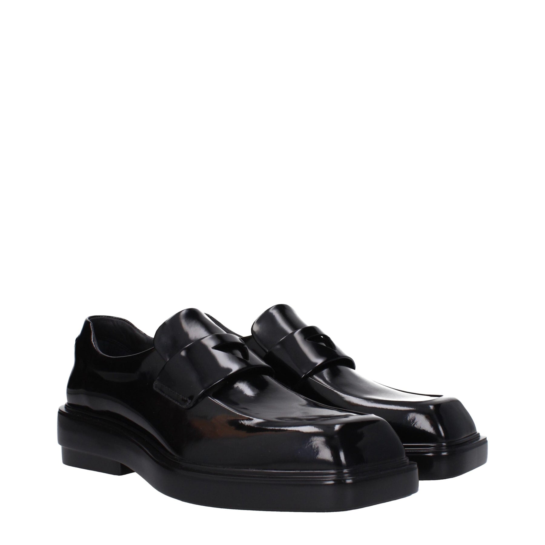 Prada Black Leather Slip-On Loafers | Regal Royce