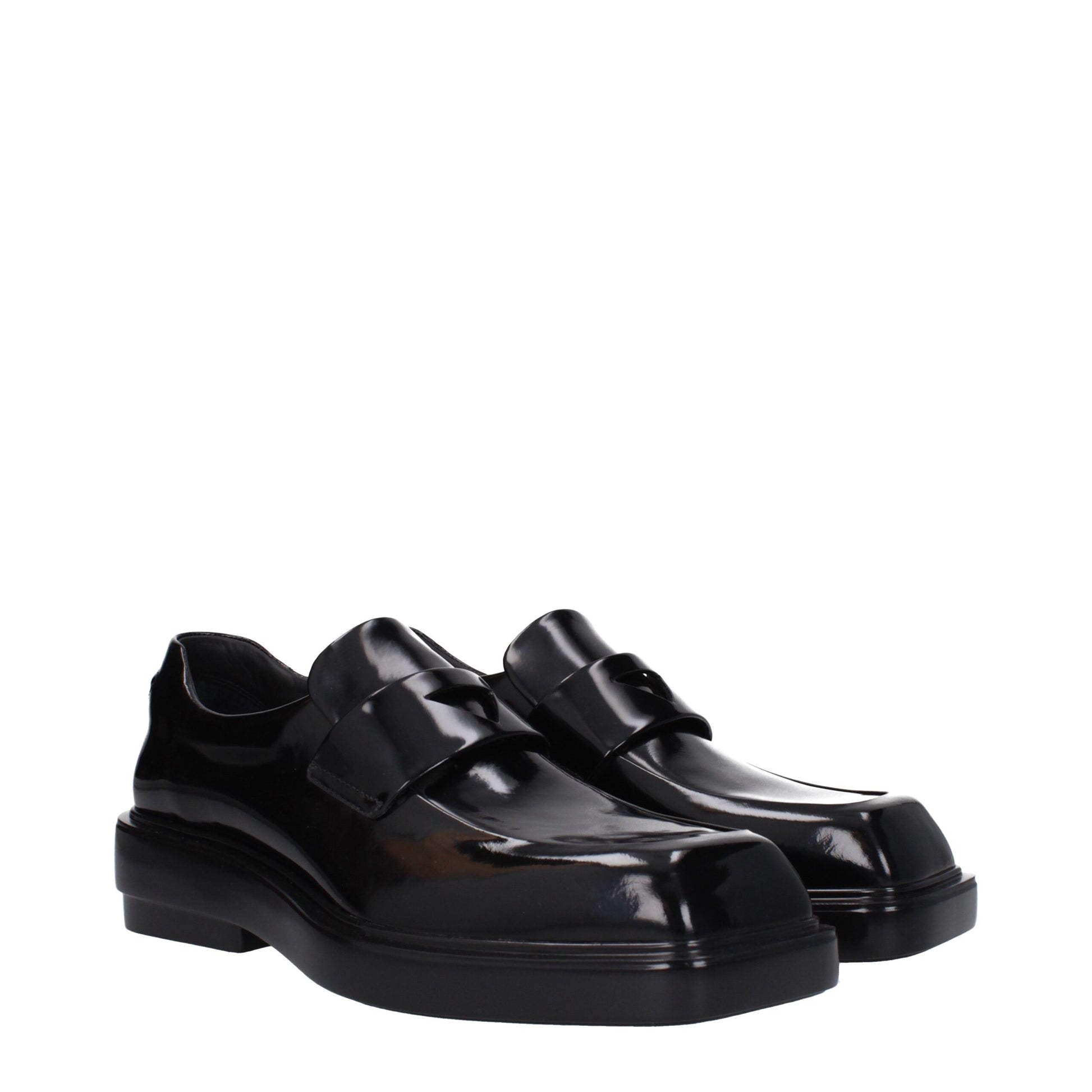 Prada Black Leather Slip-On Loafers | Regal Royce