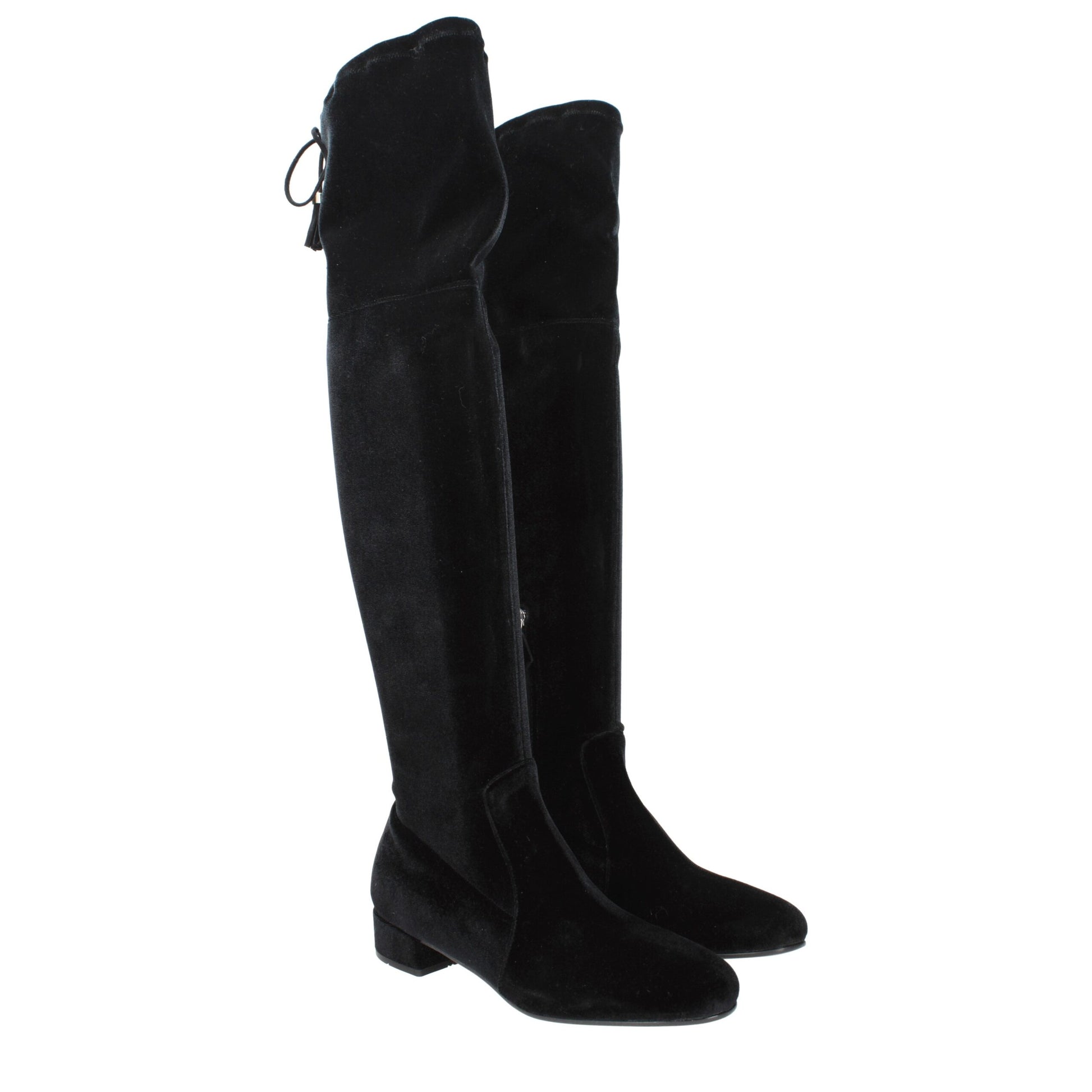 Prada Black Velvet Over The Knee | Regal Royce