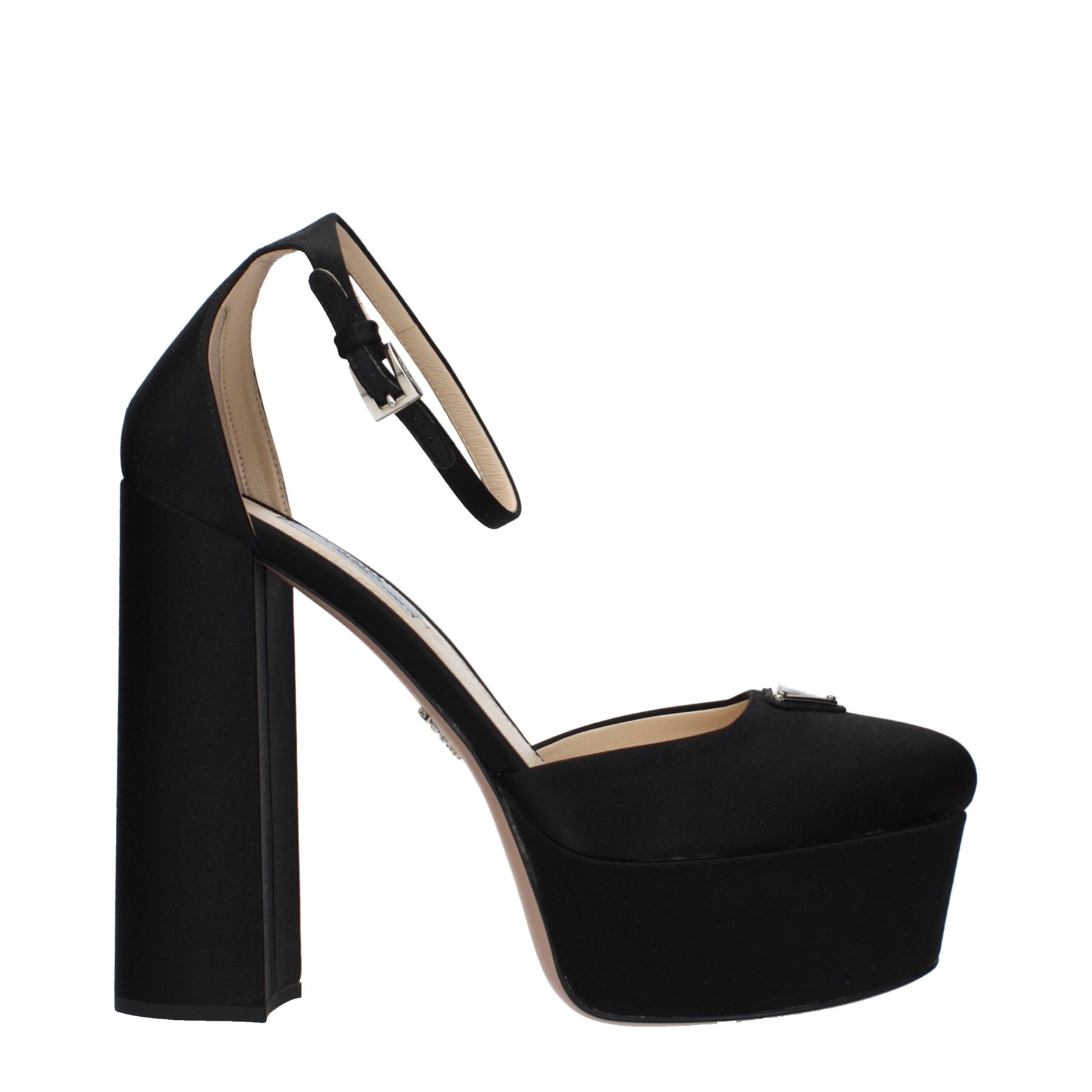 Prada Black Satin Platform Pumps | Regal Royce