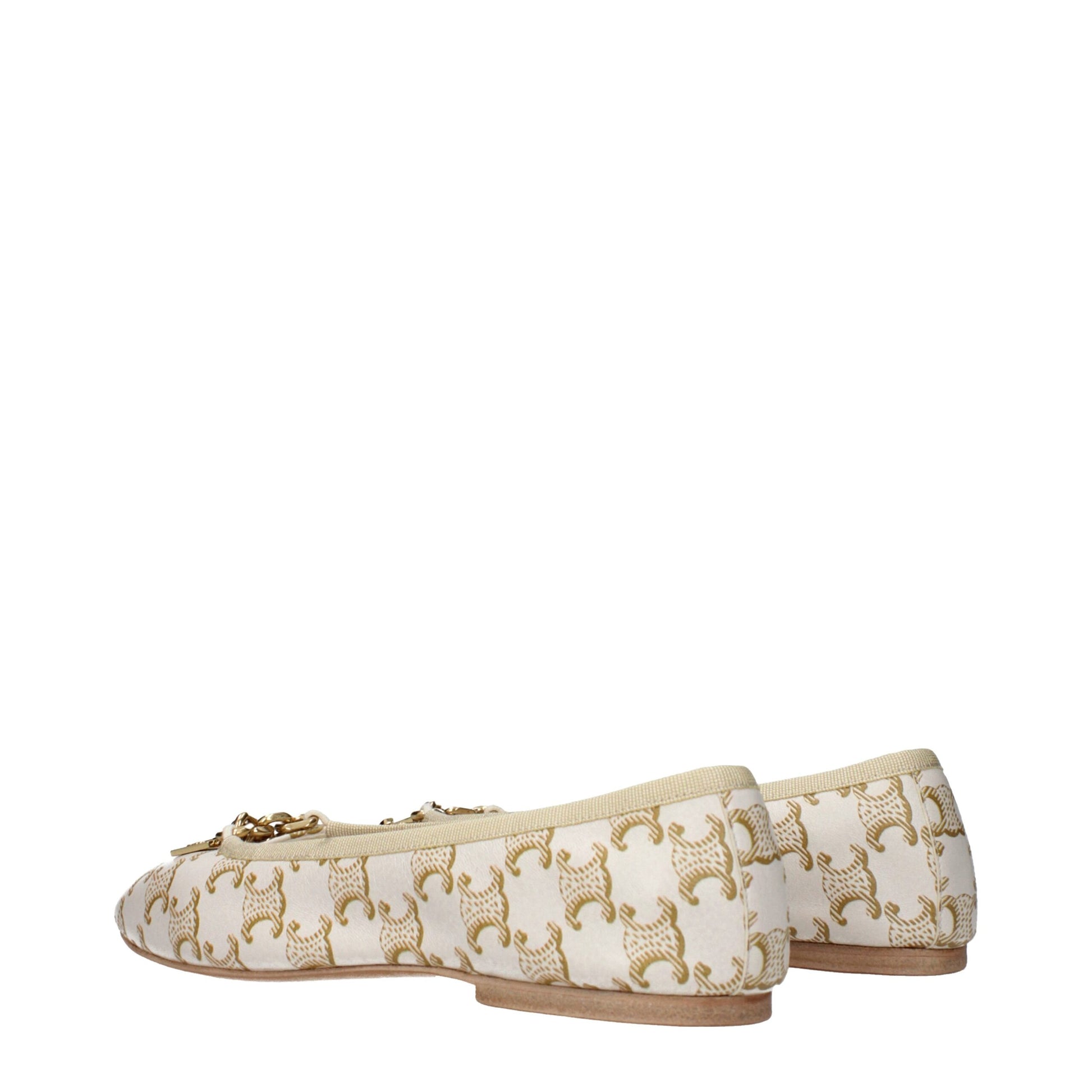 Celine White Leather Ballet Flats | Regal Royce