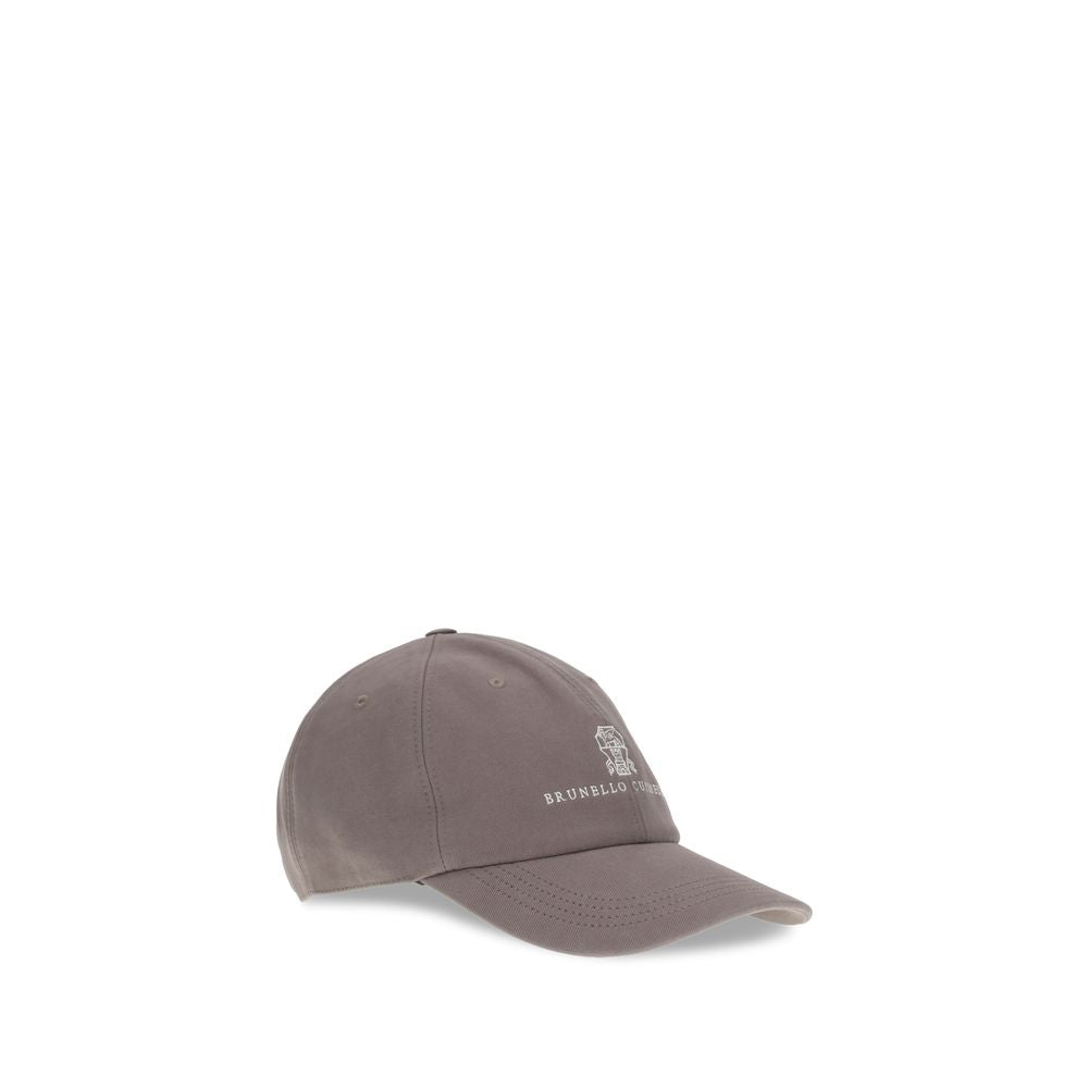 Brunello Cucinelli Brown Cotton Cap (Baseball Hat) | Regal Royce