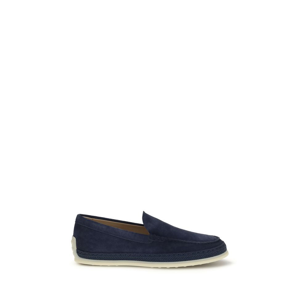 Tod's Blue Calf Leather Bos Taurus Slip-On Loafers | Regal Royce