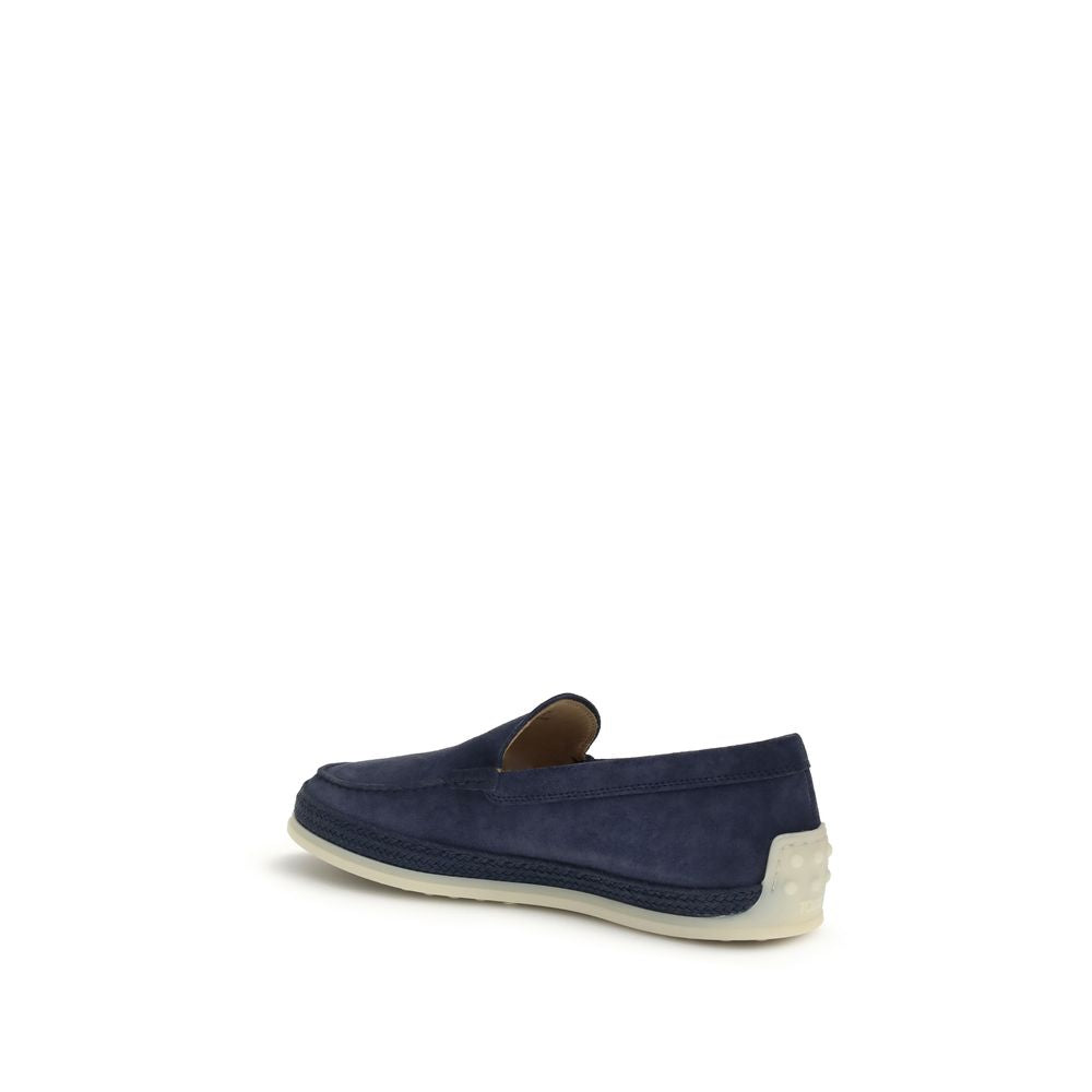 Tod's Blue Calf Leather Bos Taurus Slip-On Loafers | Regal Royce