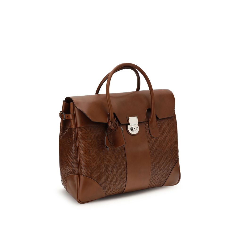 Brunello Cucinelli Brown Calf Leather Bos Taurus Luggage And Travel | Regal Royce