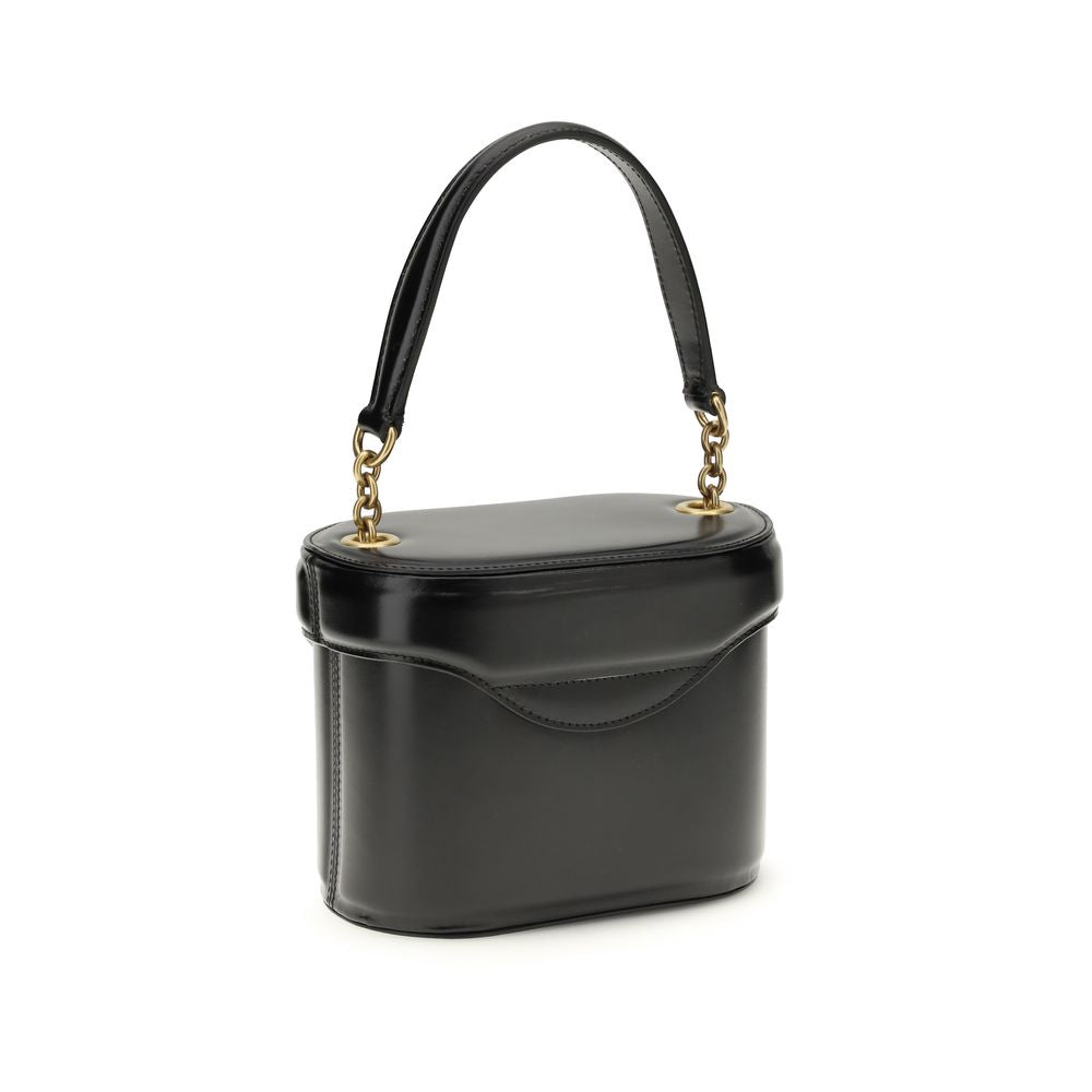Valentino Garavani Black Calf Leather Bos Taurus Shoulder Bag | Regal Royce