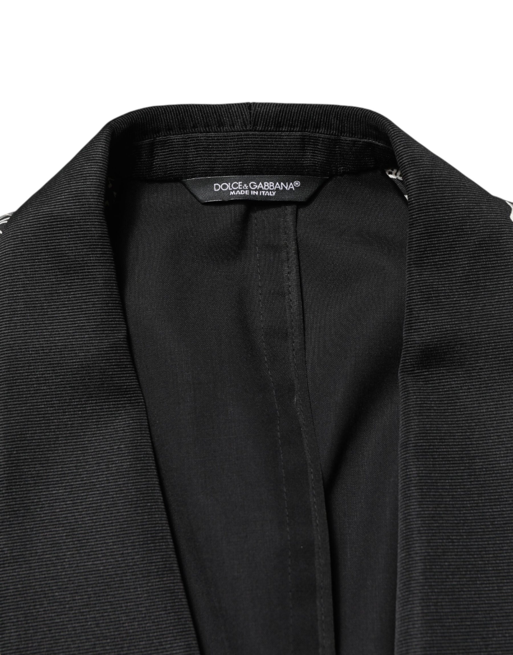Dolce & Gabbana Black Jazz Club Silk Single Breasted Blazer | Regal Royce